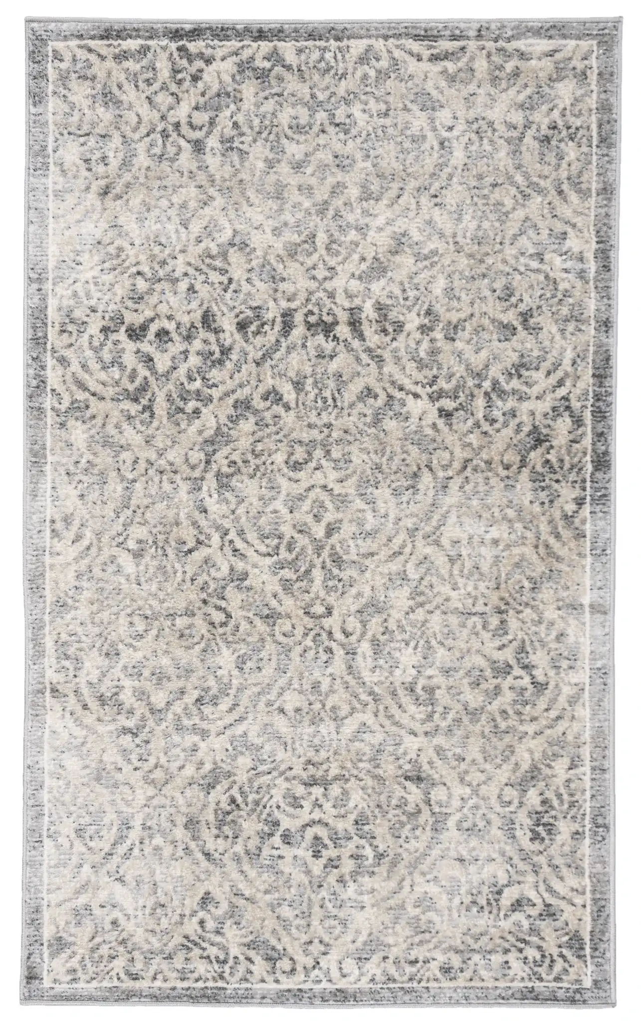 Brentwood Scroll Rug in Light Gray / Blue