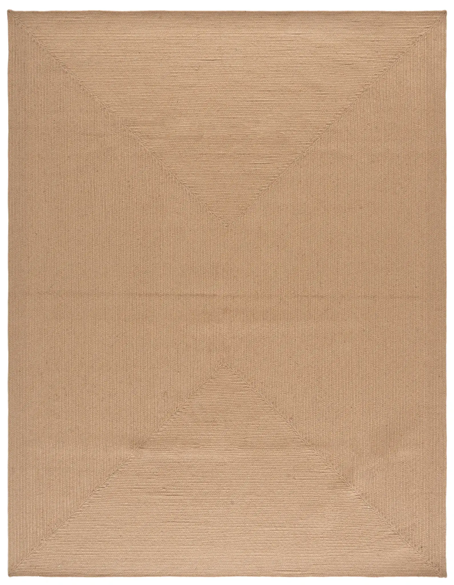 Braided Solid Oval Hand-Woven Rug in Natural