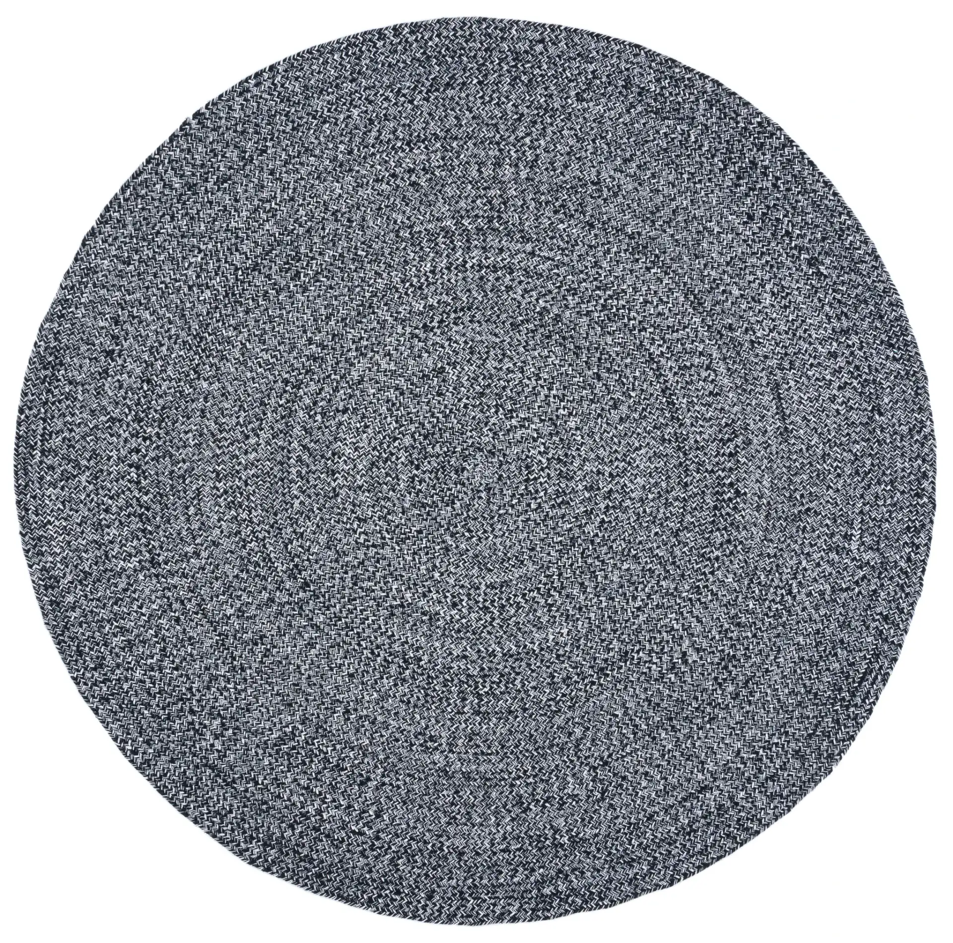 Braided Coastal Solid Cotton Rug in Black