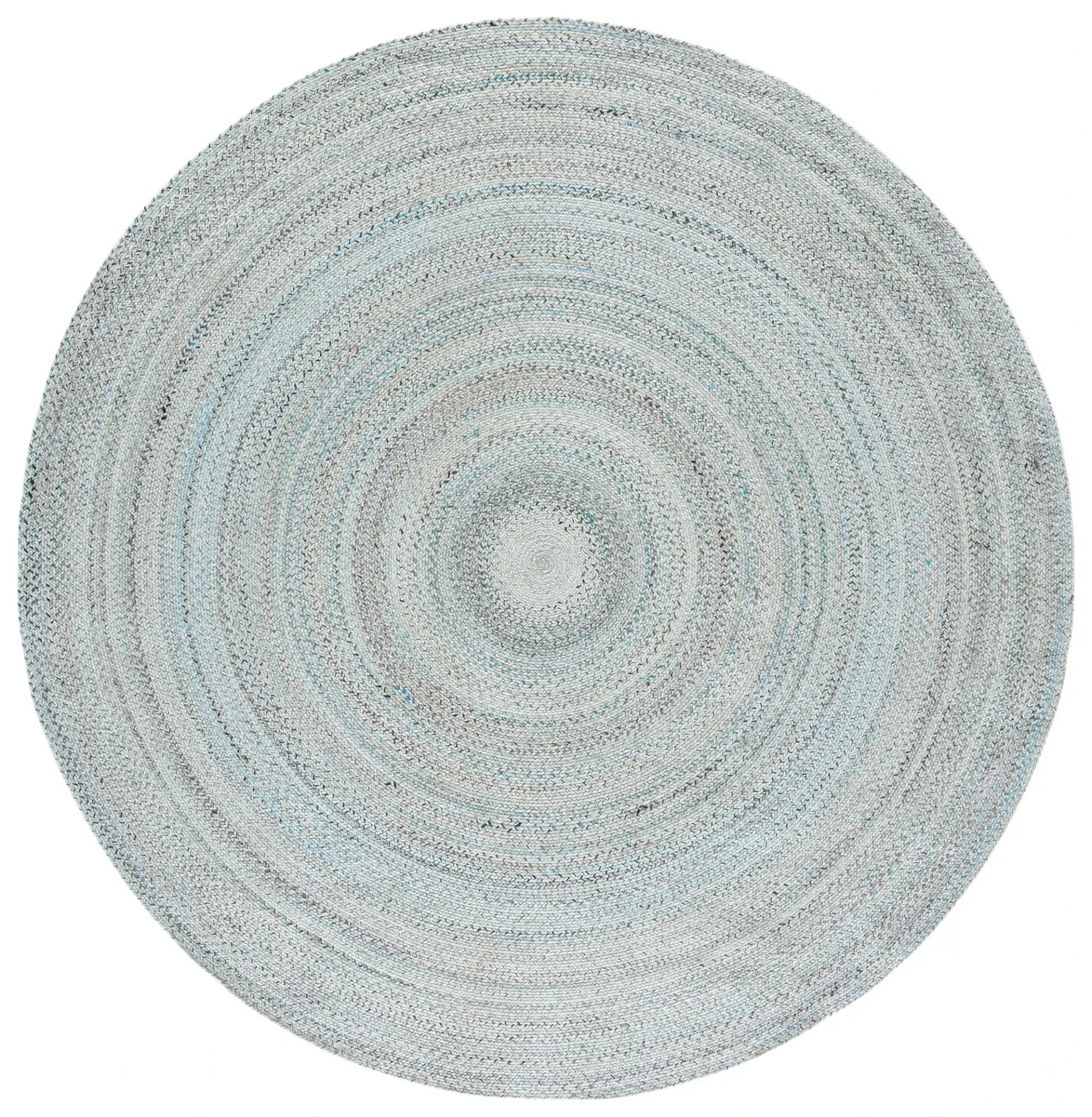 Braided Coastal Solid Rug in Blue / Gray