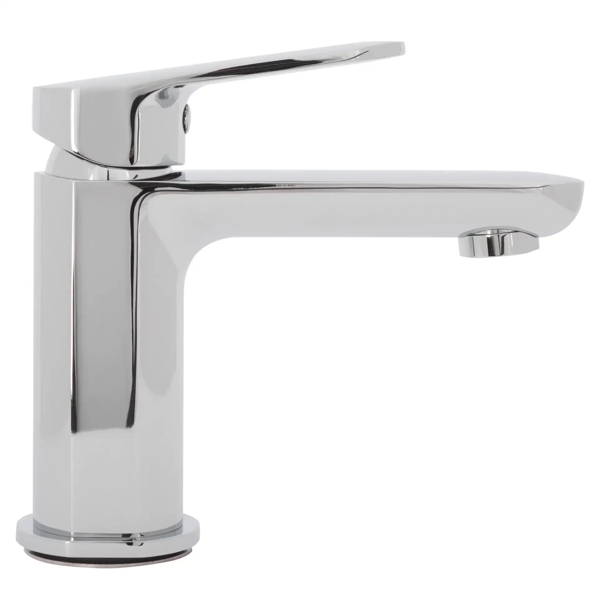 Lana Bathroom Deck Faucet in Chrome, detail view