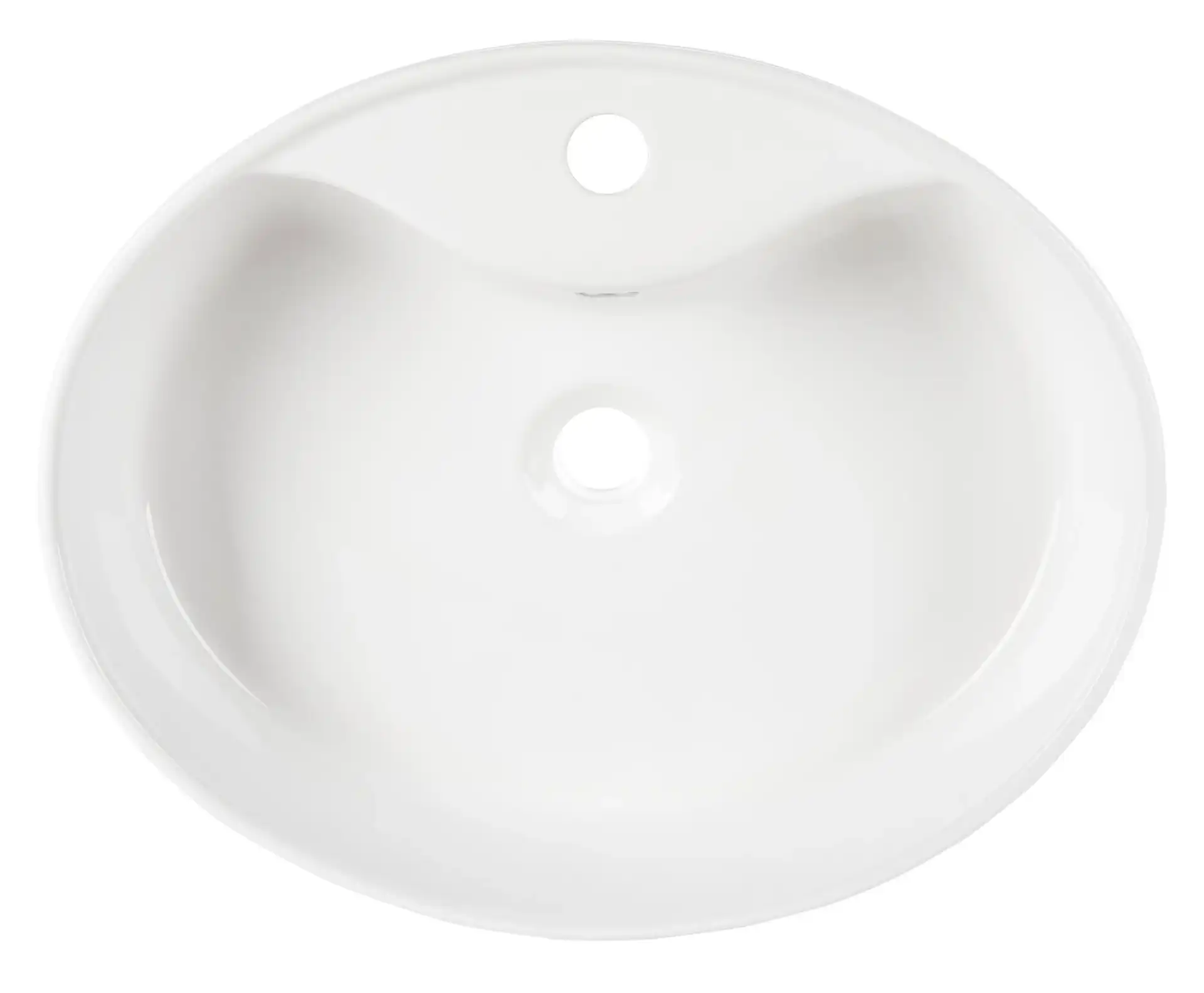 Brook Bathroom Sink in White, detail view