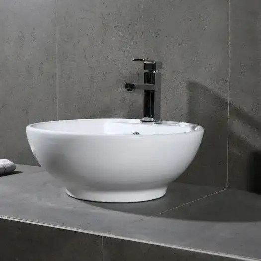 Kai Bathroom Sink in White in a styled room