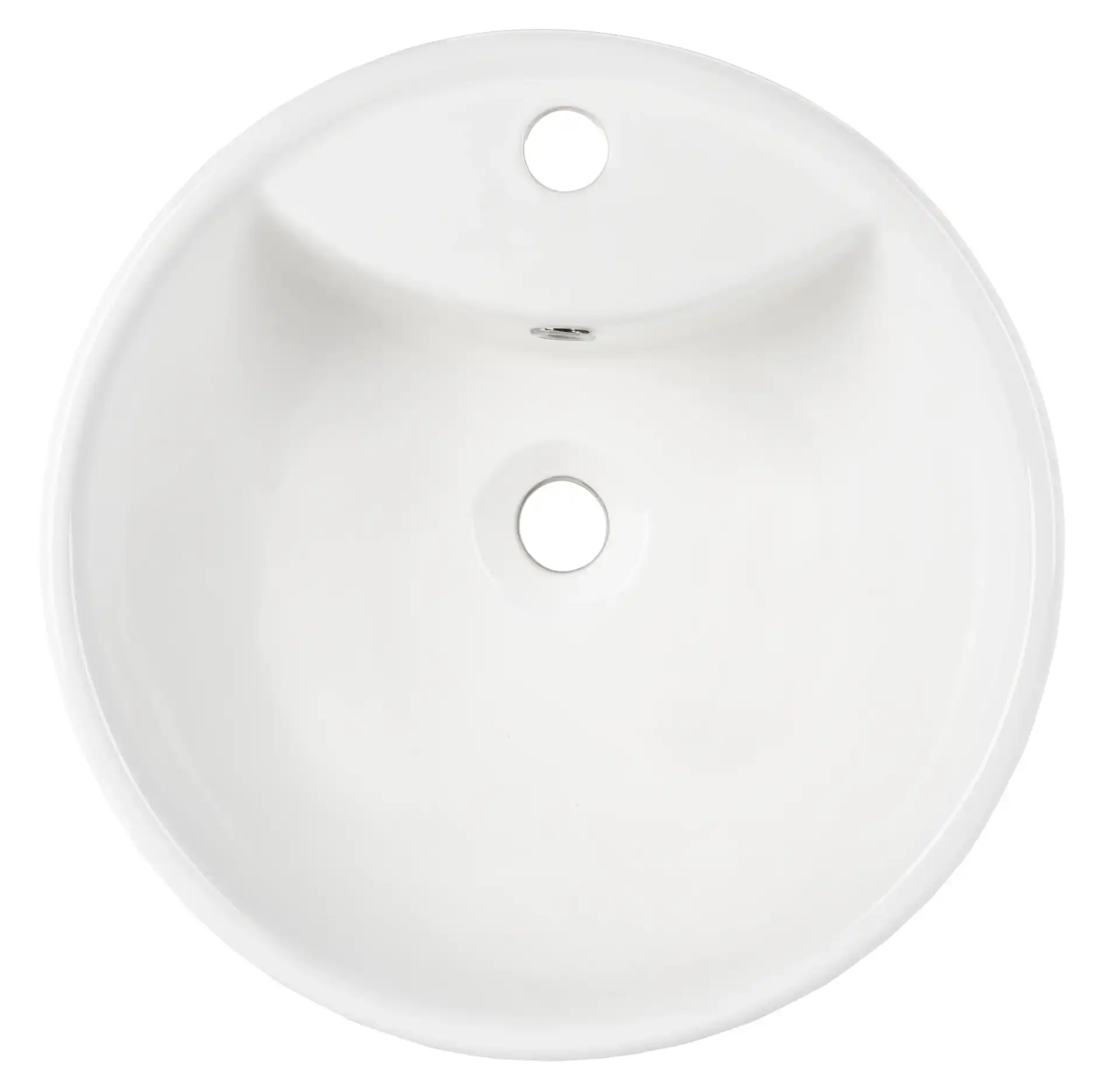 Kai Bathroom Sink in White, detail view