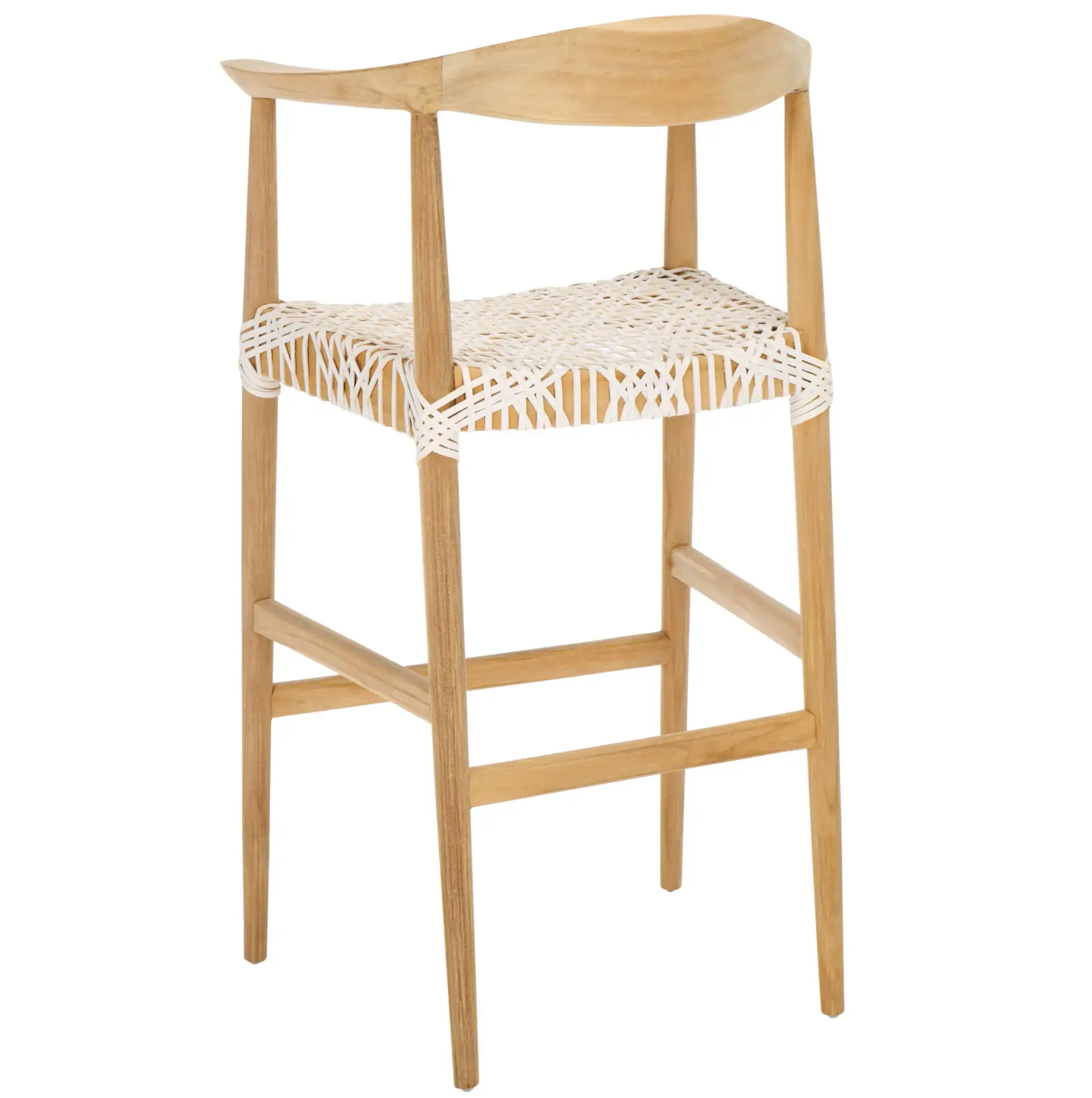 Bandelier Barstool in Natural / White, detail view