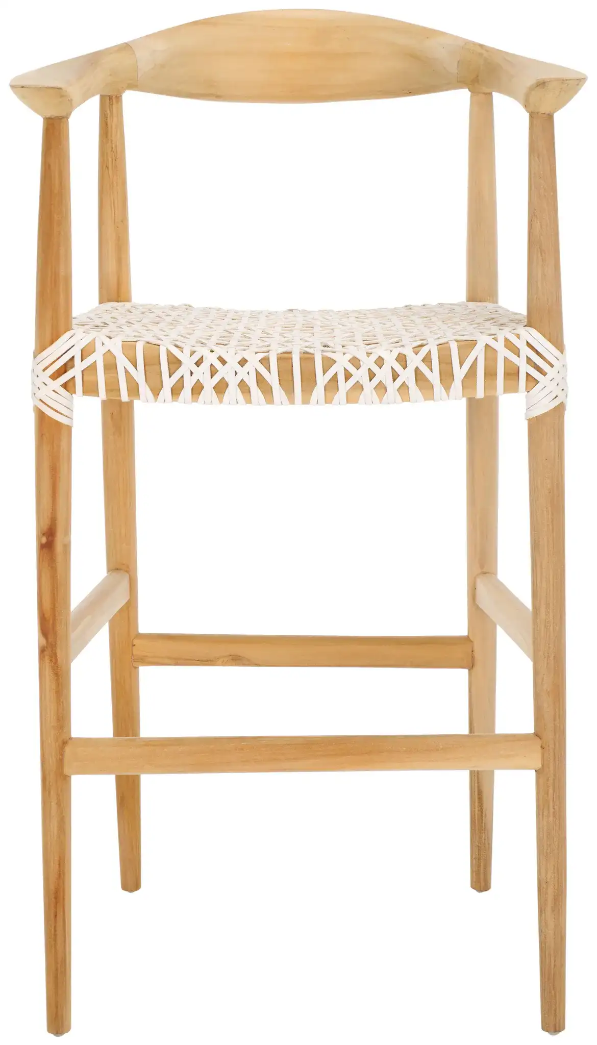 Bandelier Barstool in Natural / White, detail view