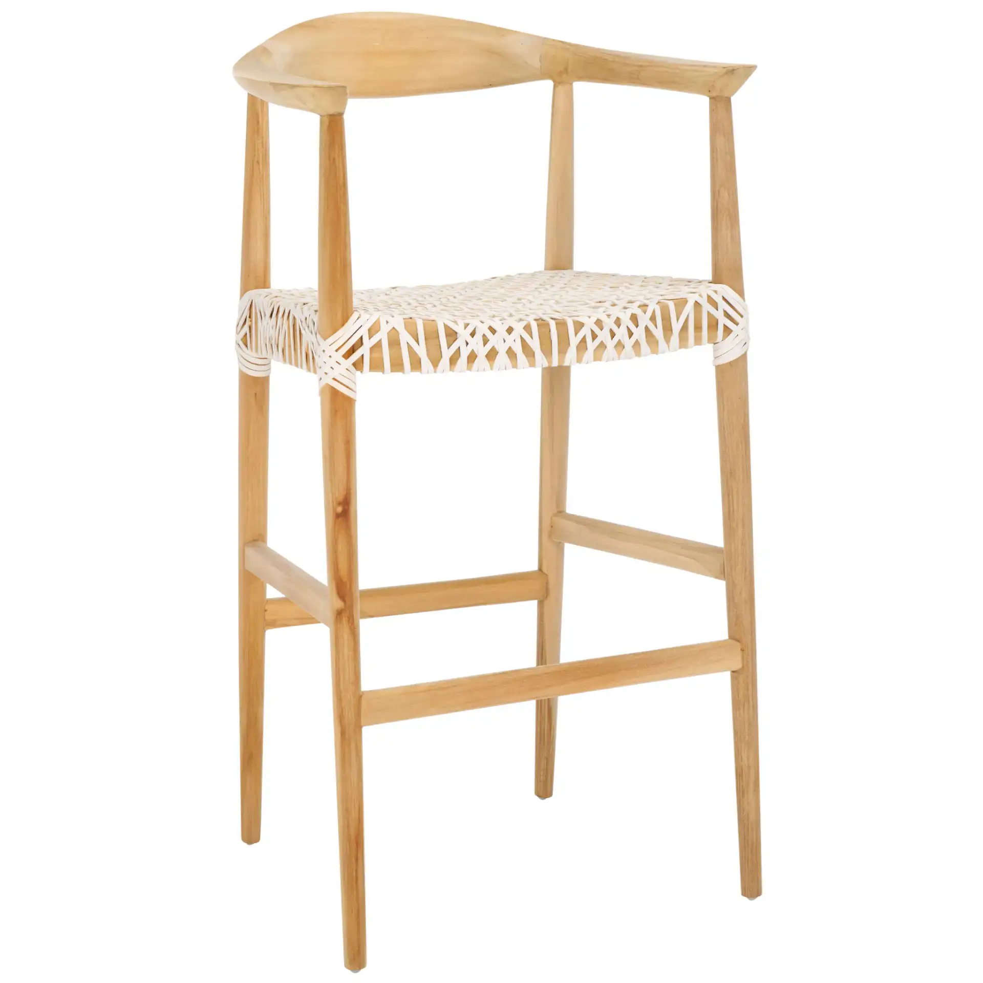 Bandelier Barstool in Natural / White