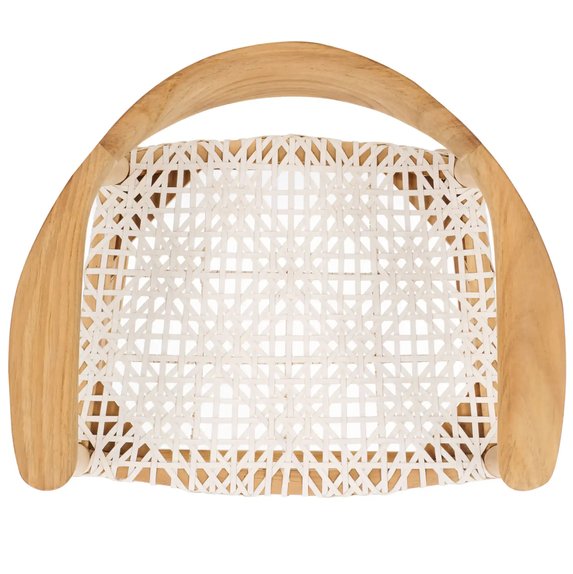 Bandelier Counter Stool in Natural / White, detail view