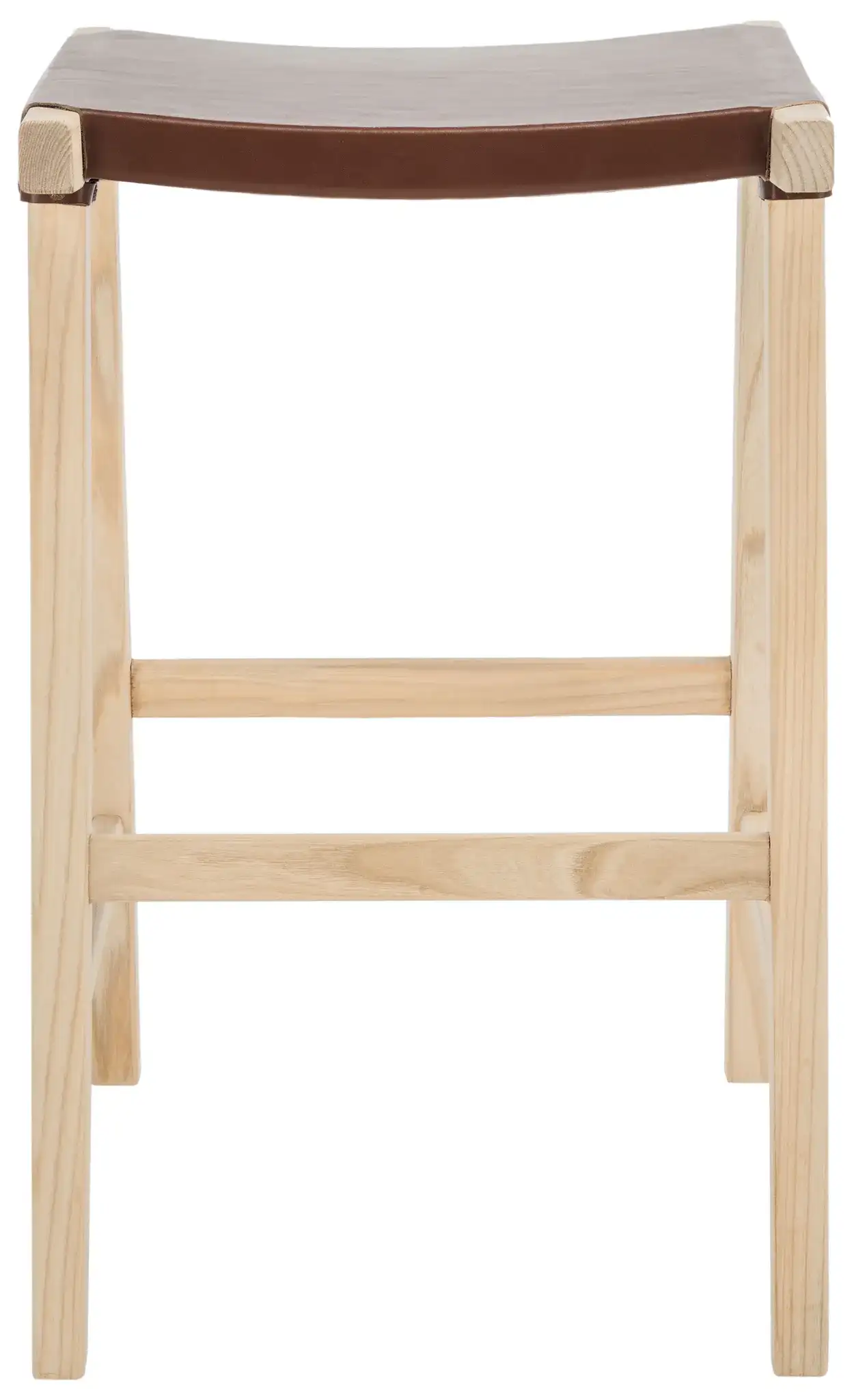 Aariz Rectangle Barstool in Black / Natural