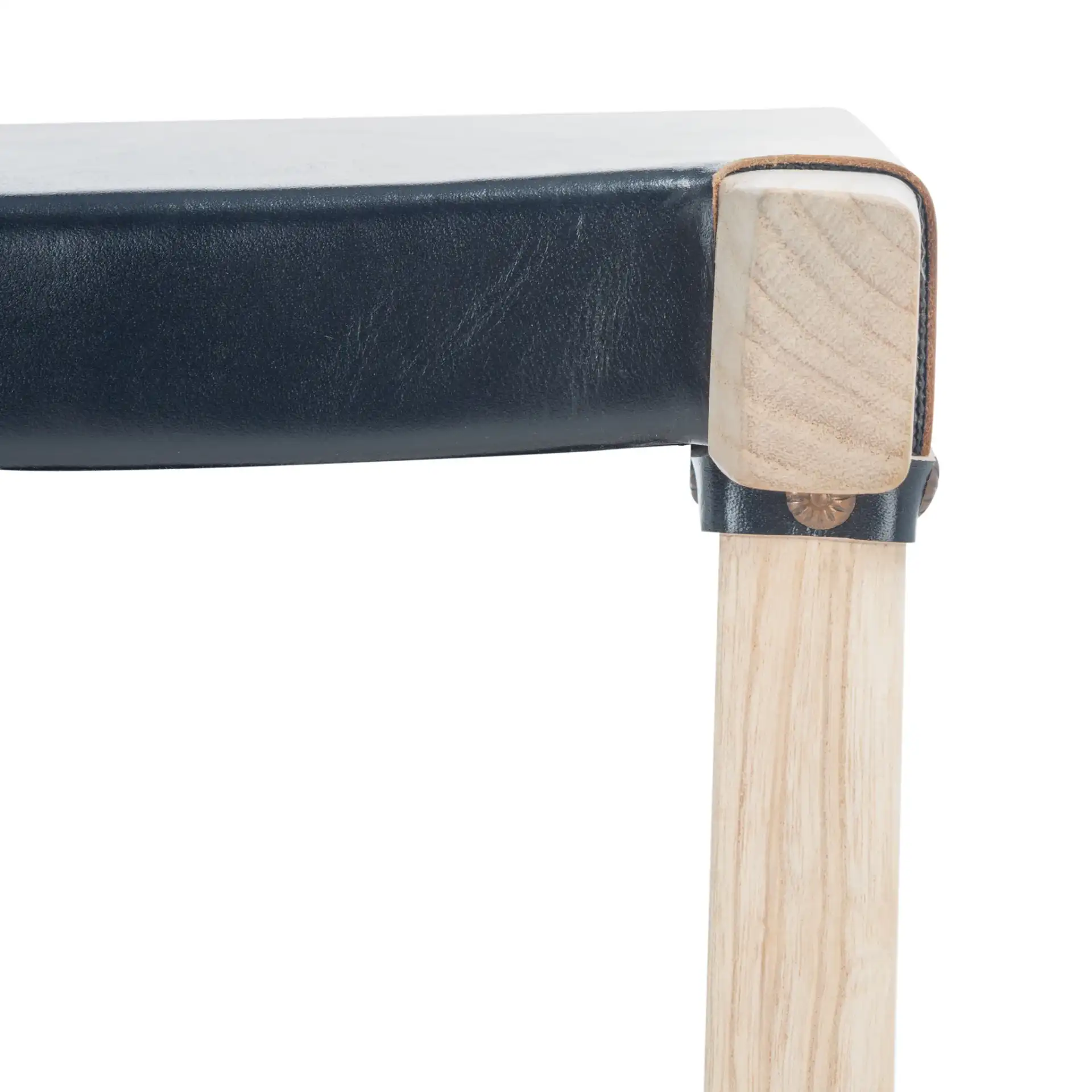 Aariz Rectangle Counter Stool in Black / Natural in a styled room