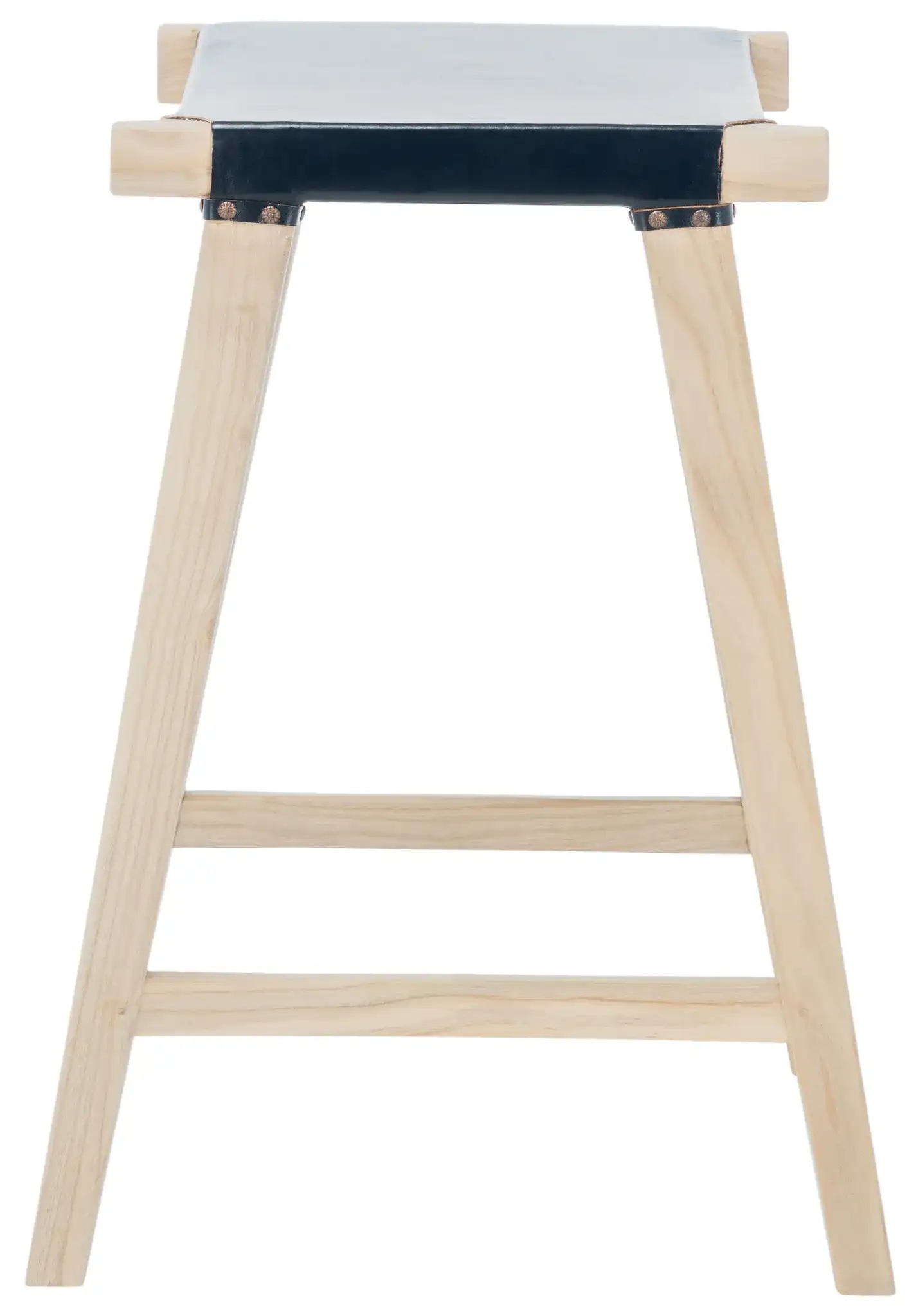 Aariz Rectangle Counter Stool in Black / Natural