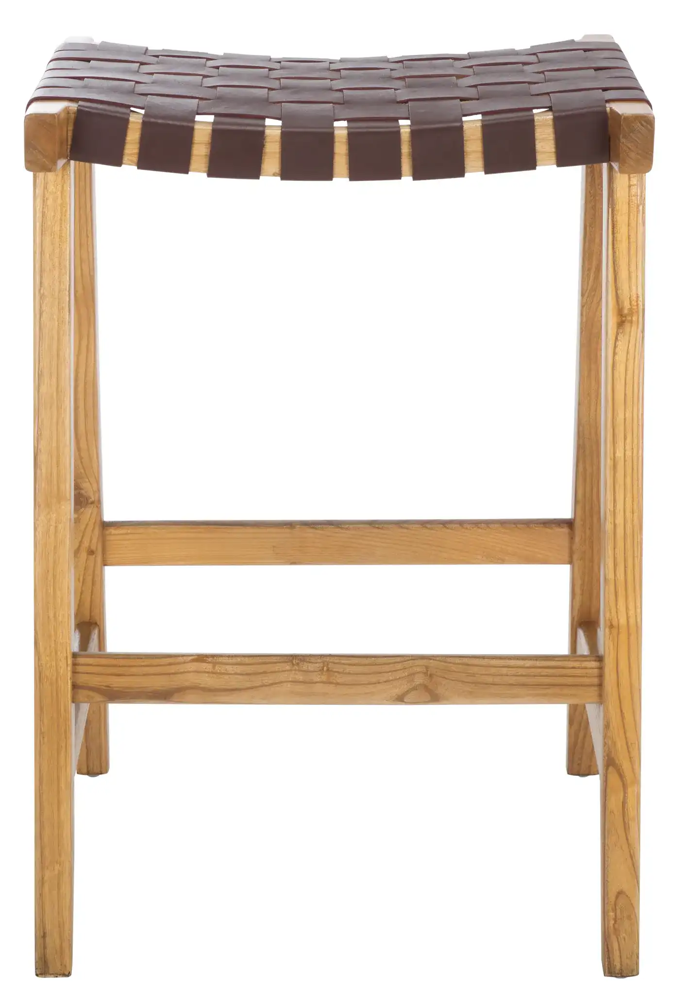 Abreu Rectangle Counter Stool in Black / Light Natural