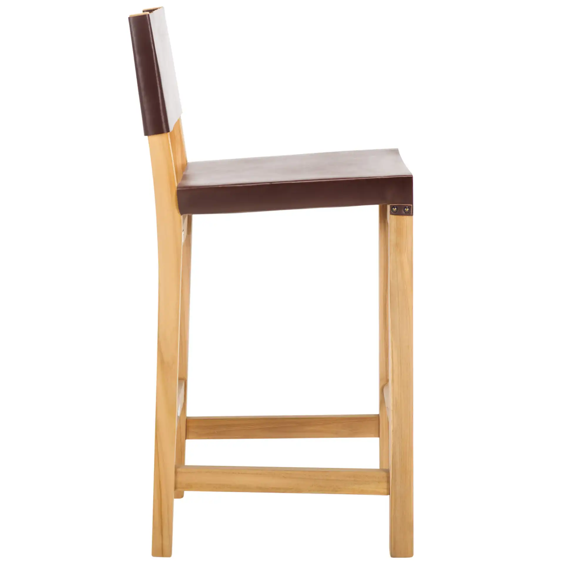 Romee Counter Stool in Cognac / Natural, detail view