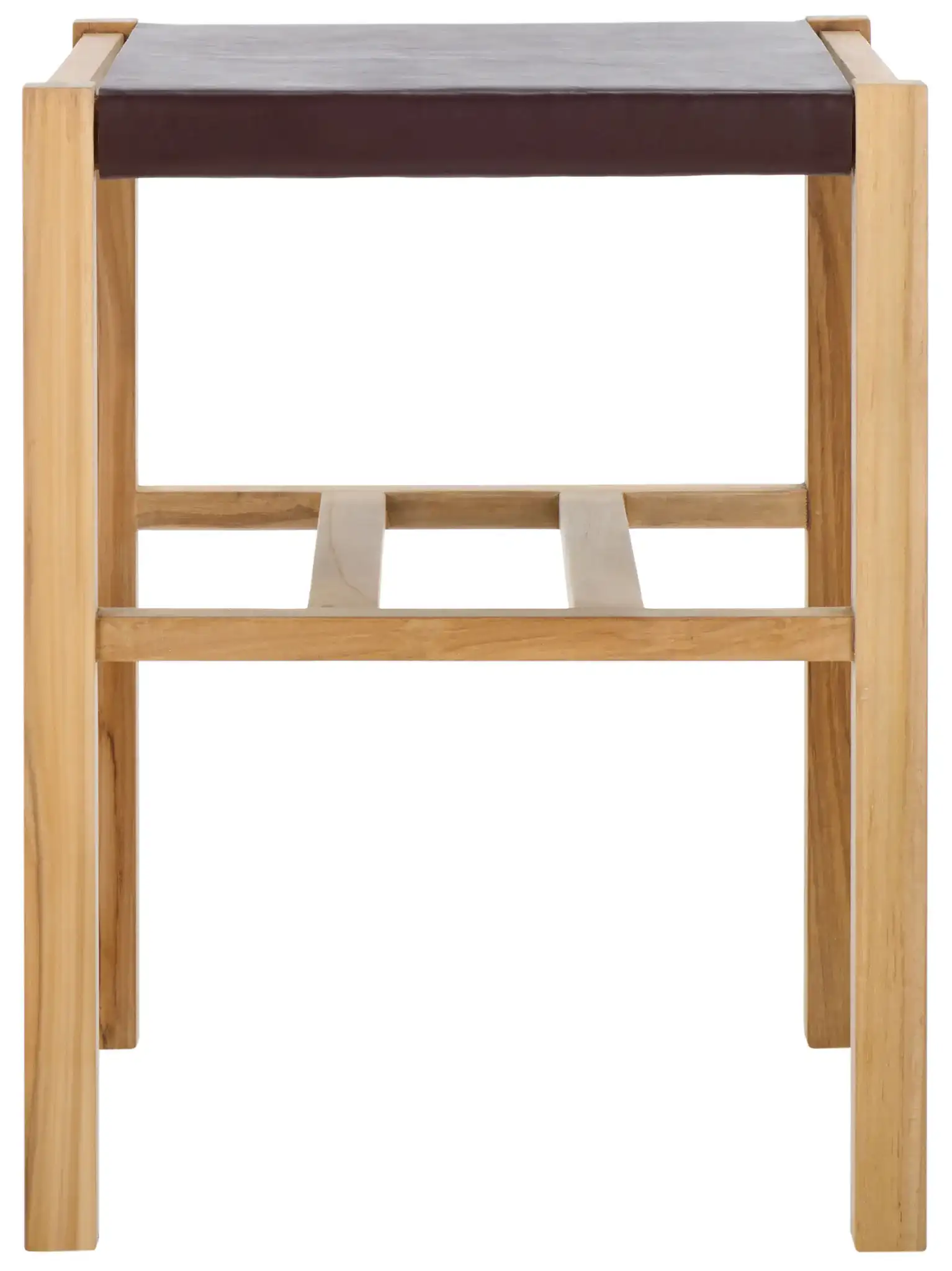 Solana Counter Stool in Cognac / Natural, detail view