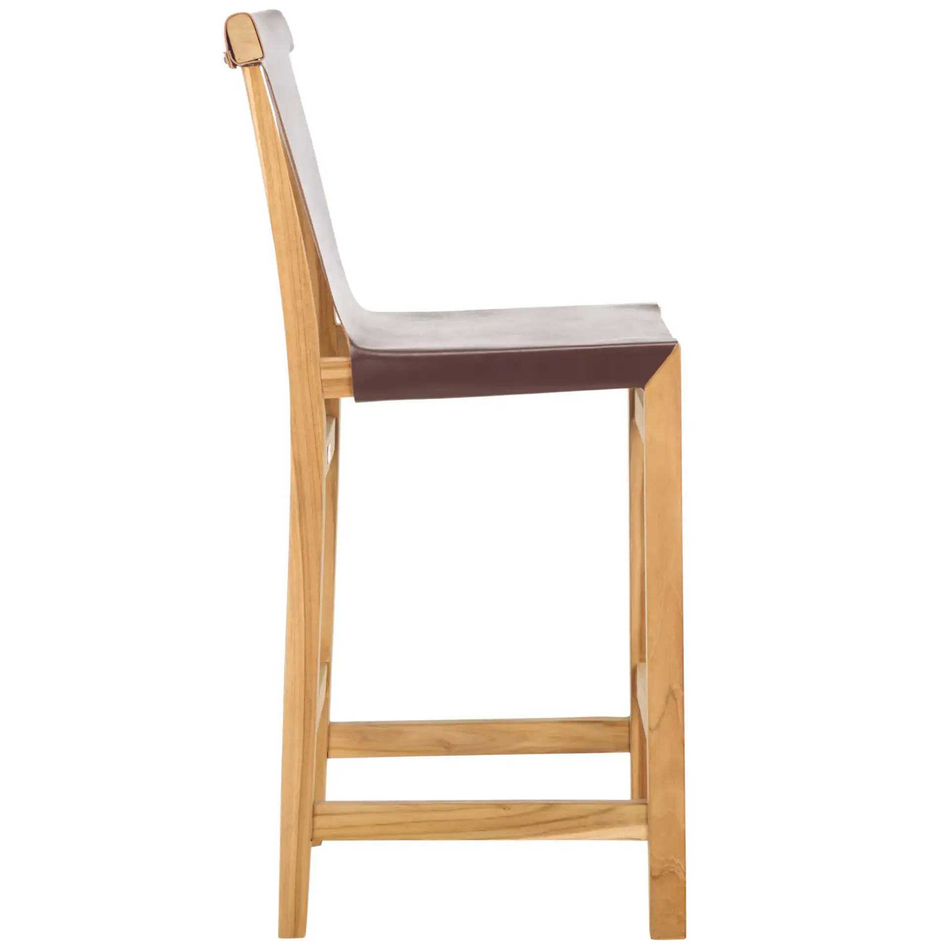 Arian Counter Stool in Cognac / Natural, detail view