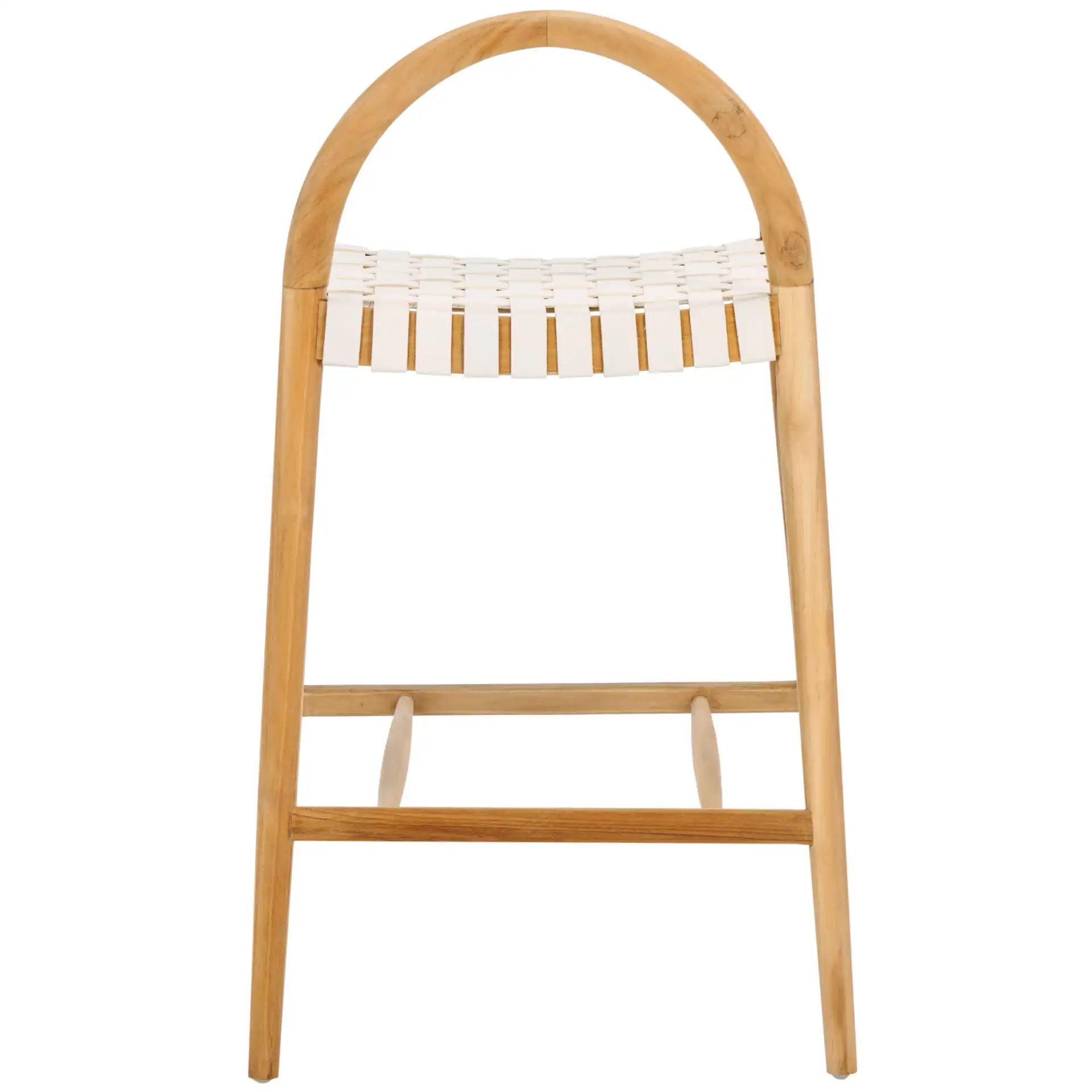 Rhyan Counter Stool in White / Natural, detail view