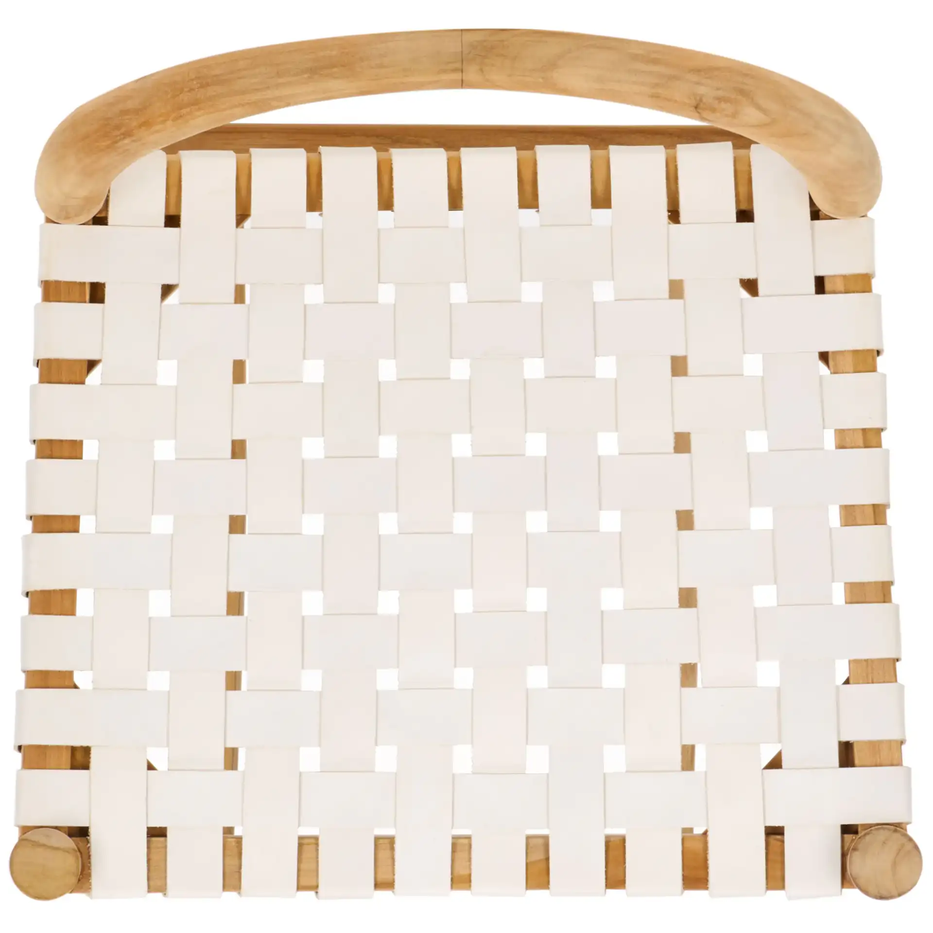 Rhyan Counter Stool in White / Natural, detail view