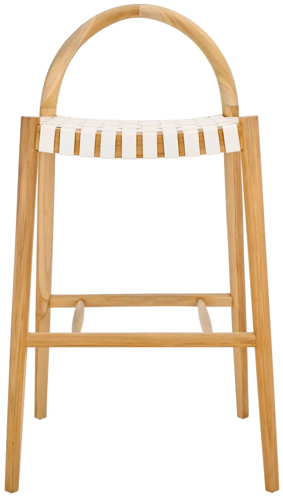 Rhyan Bar Stool in White / Natural, detail view