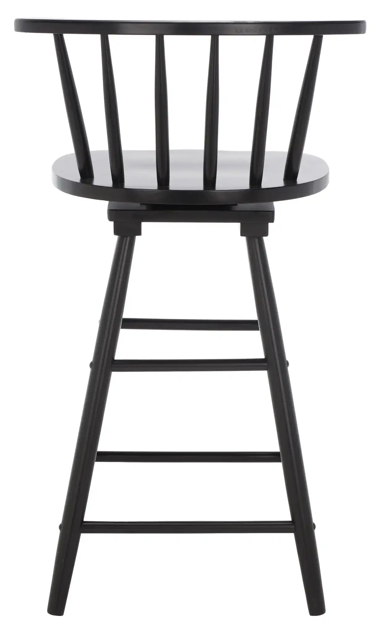 Ray Swivel Counter Stool in Black, detail view