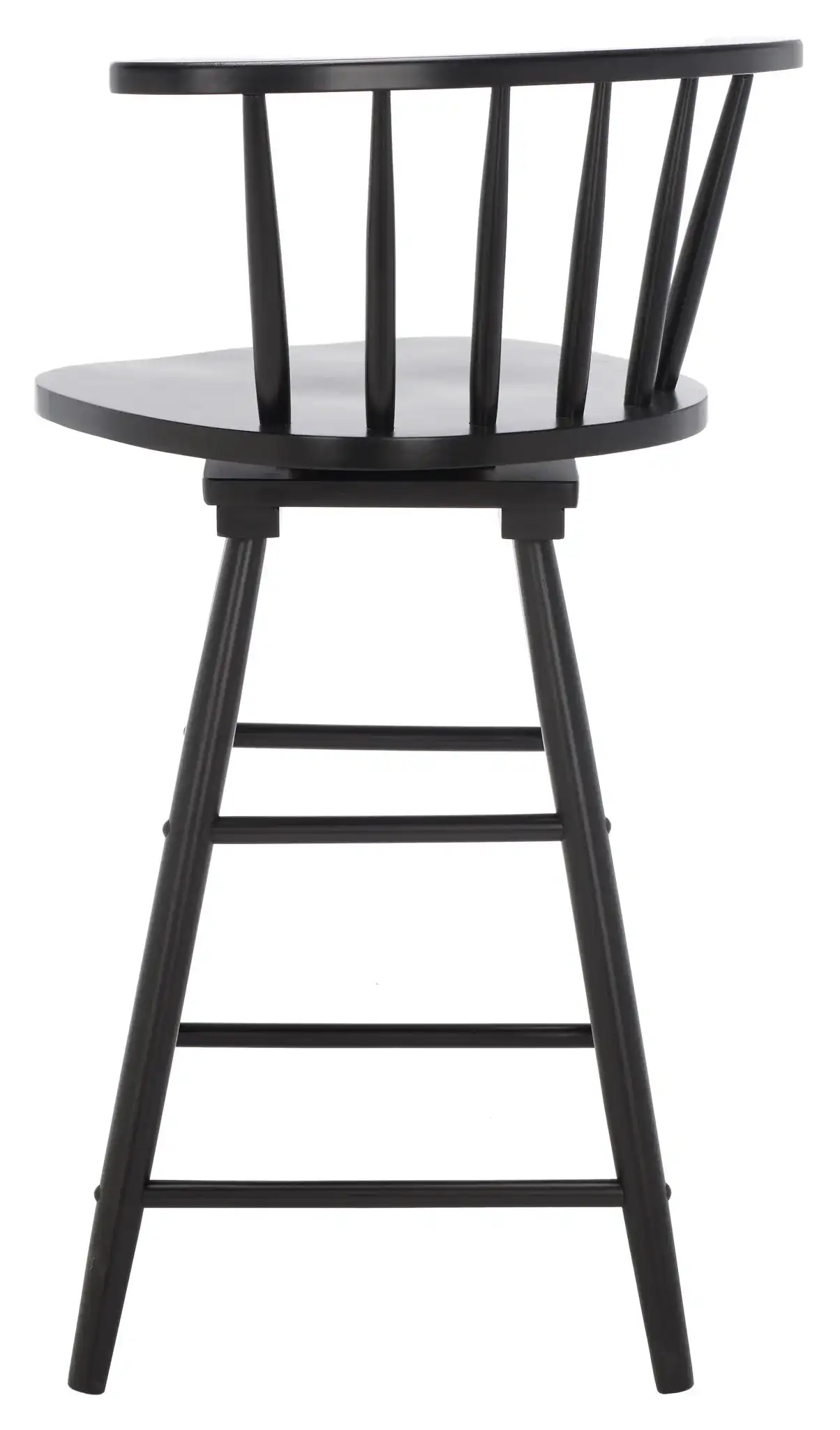 Ray Swivel Counter Stool in Black, detail view