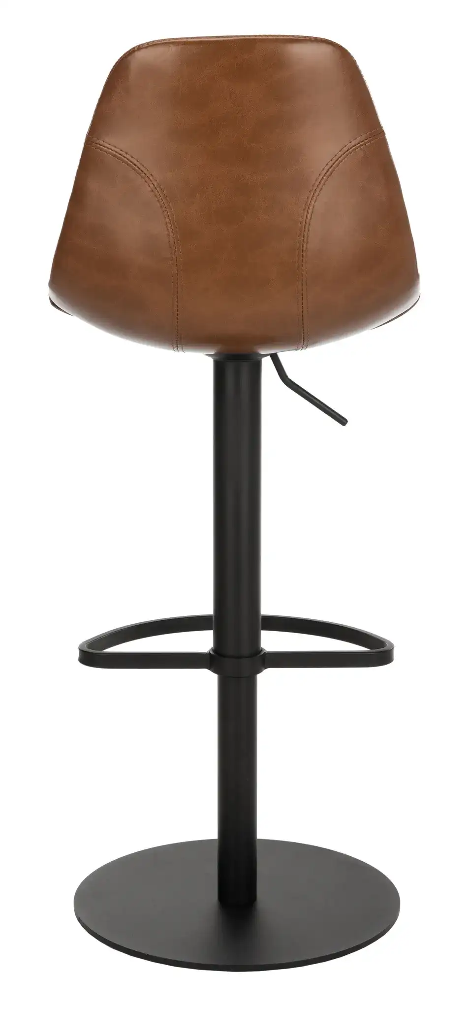 Sky Adjustable Swivel Barstool in Olive Pu / Black, detail view