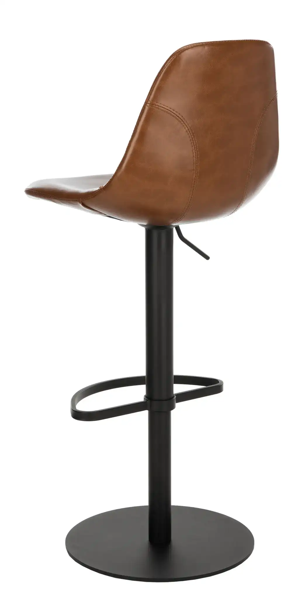 Sky Adjustable Swivel Barstool in Olive Pu / Black, detail view