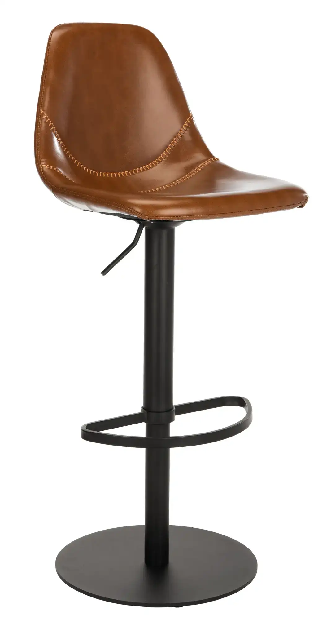 Sky Adjustable Swivel Barstool in Olive Pu / Black
