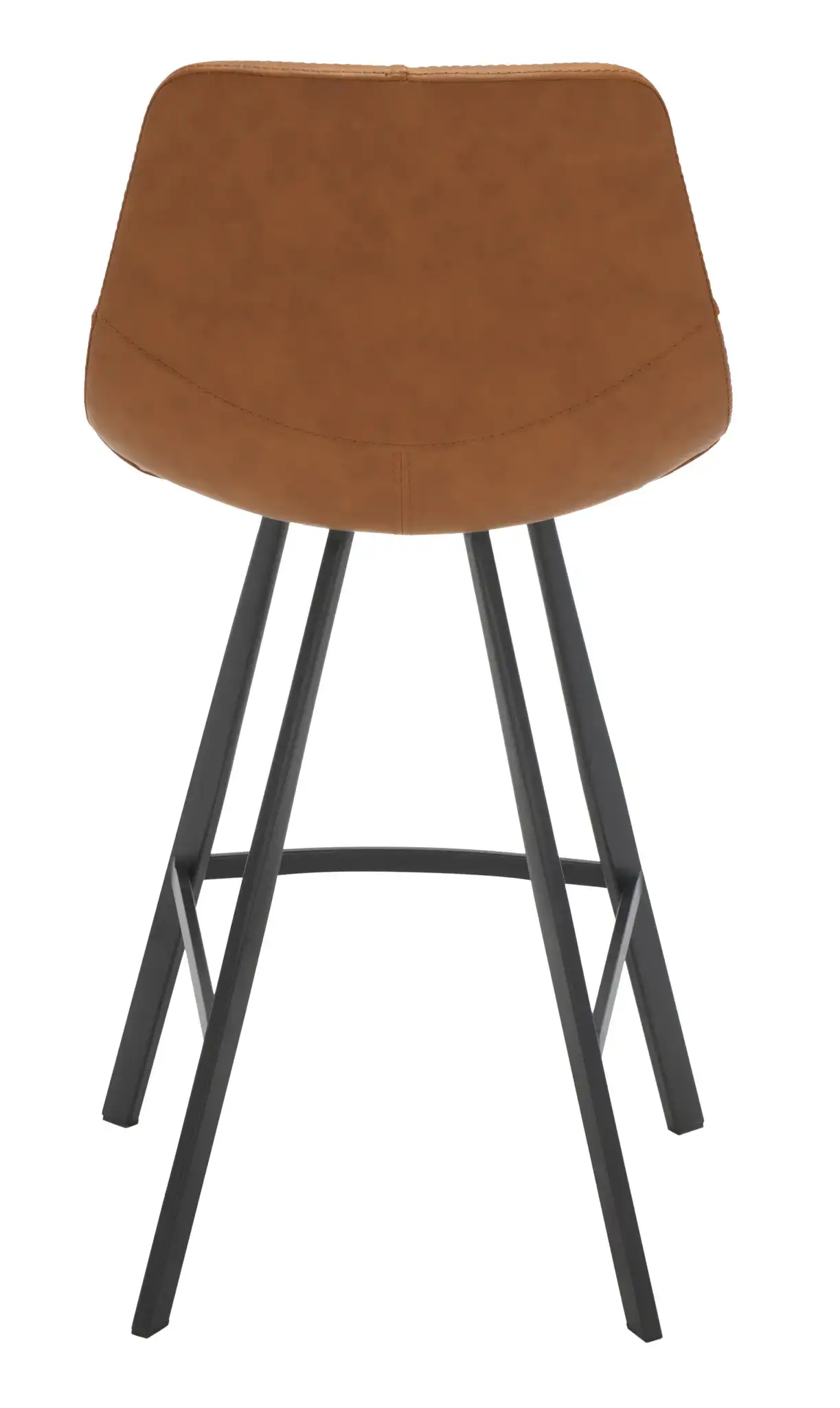 Ryanne Counter Stool in Cognac / Black, detail view