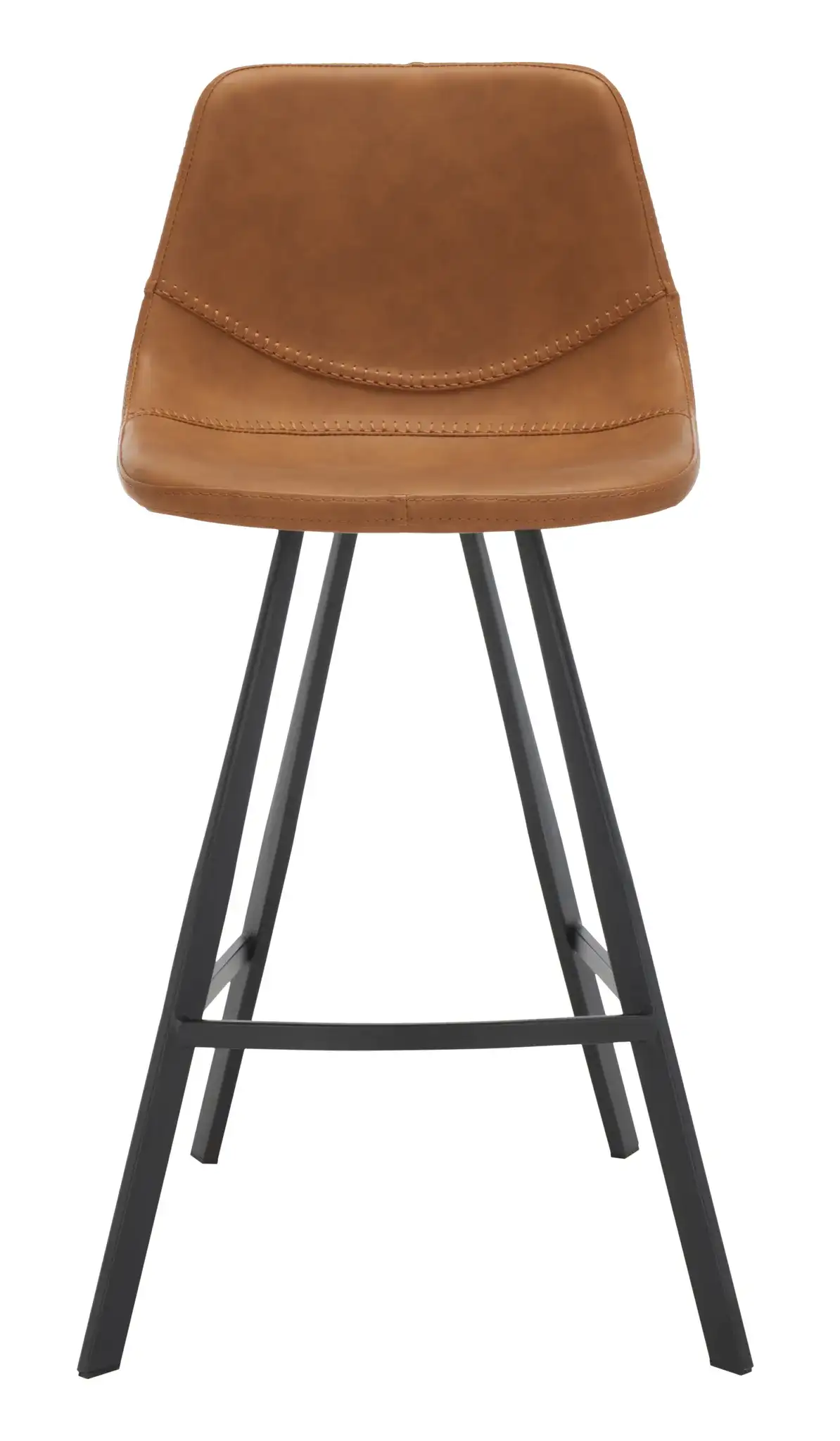 Ryanne Counter Stool in Cognac / Black, detail view