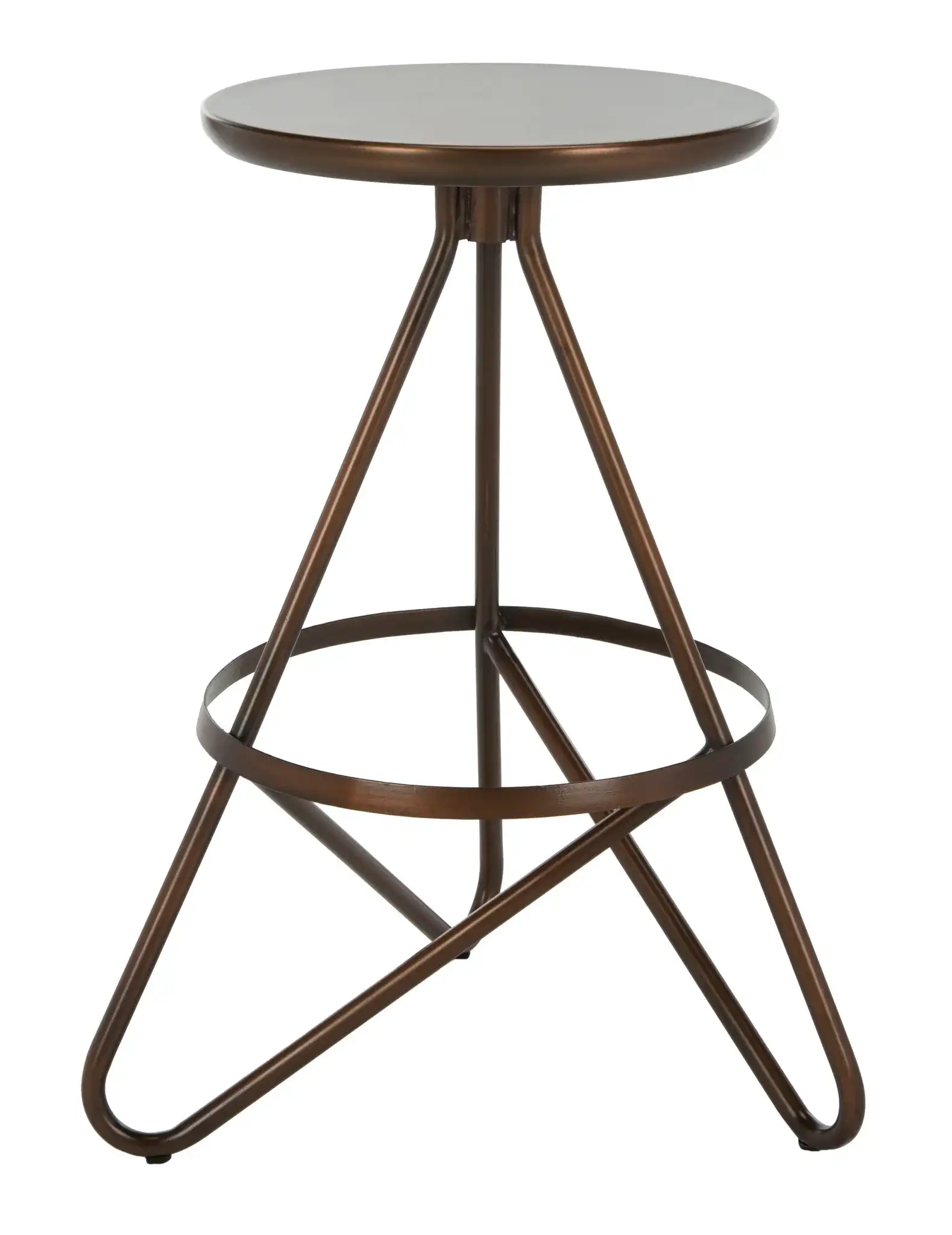 Galexia Counter Stool in Gold / White, detail view