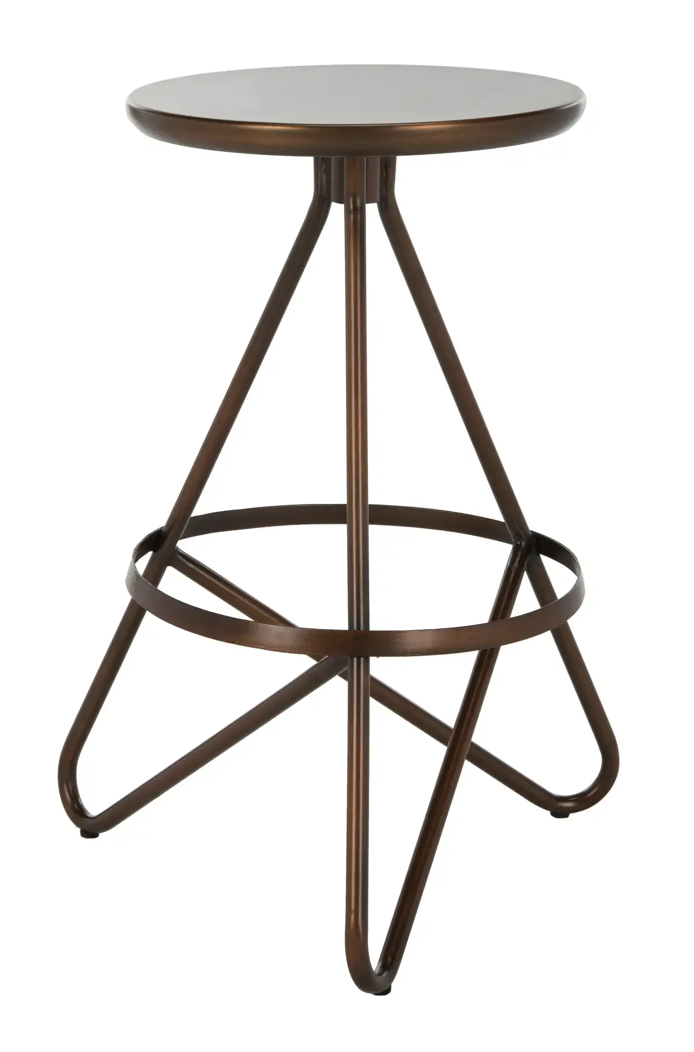 Galexia Counter Stool in Gold / White, detail view