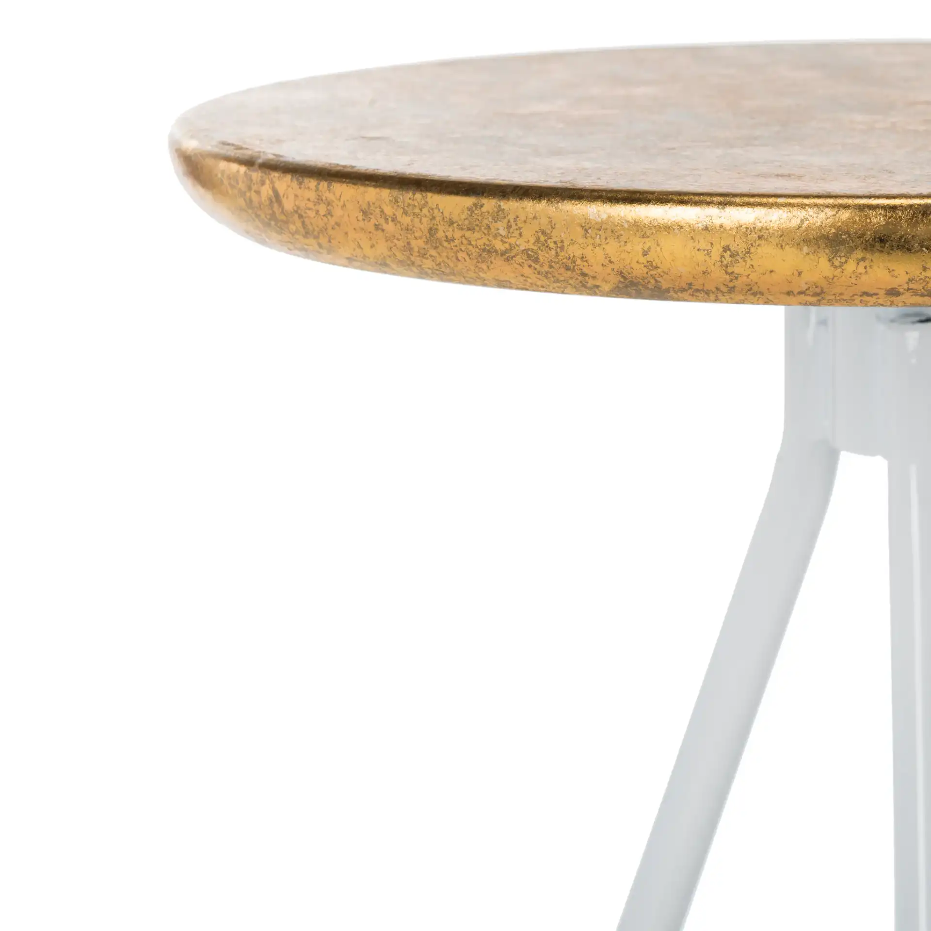 Galexia Counter Stool in Gold / White in a styled room