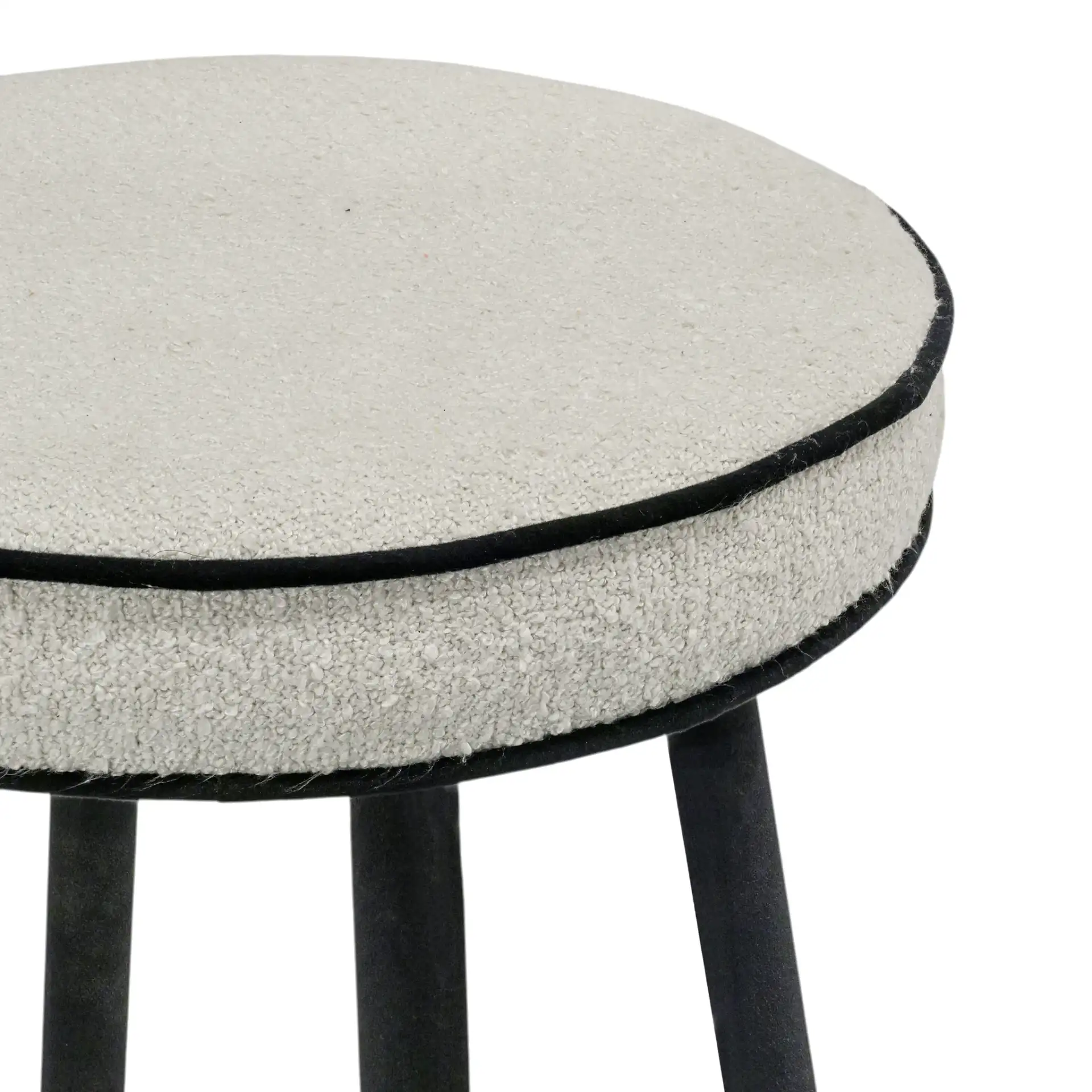 Serafina Counter Stool in Black / White in a styled room