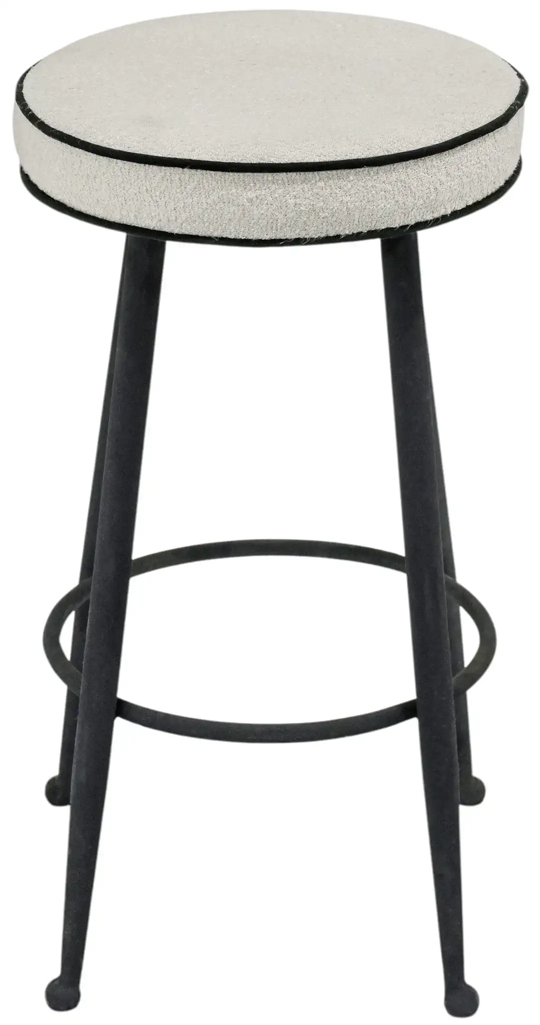 Serafina Counter Stool in Black / White, detail view