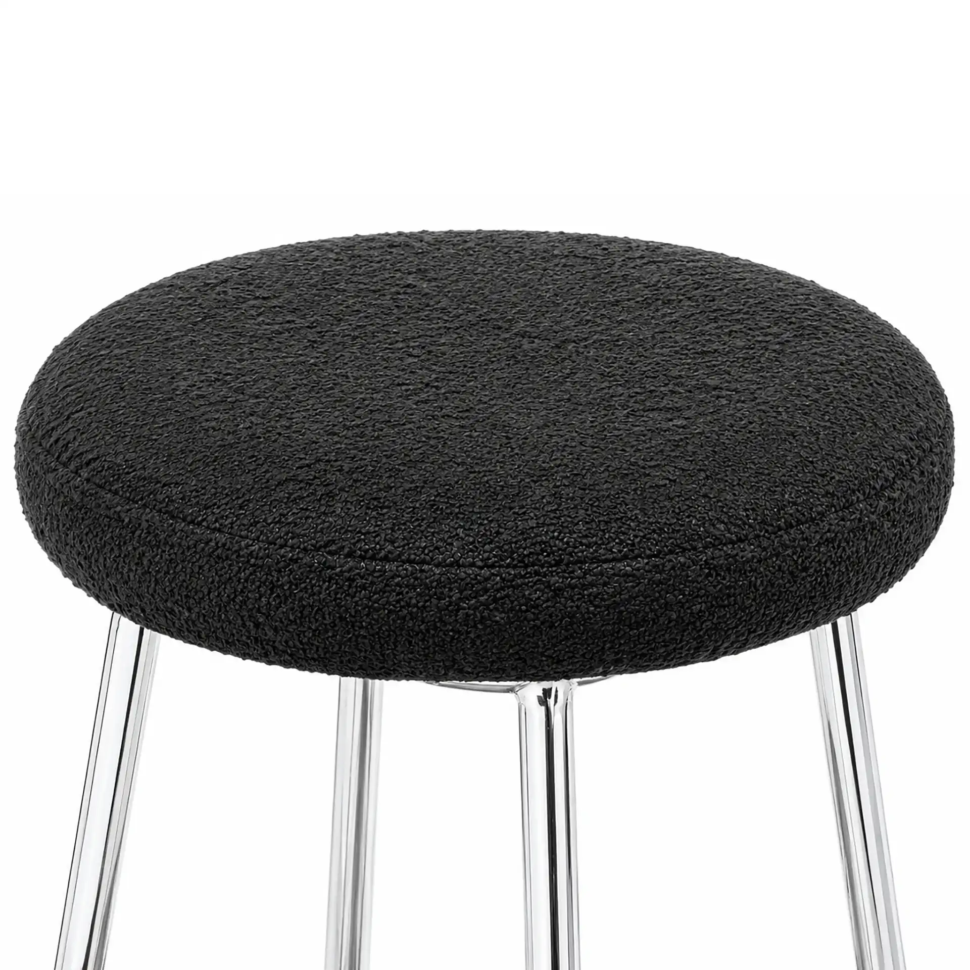 Ascher Counter Stool in Black / Silver in a styled room