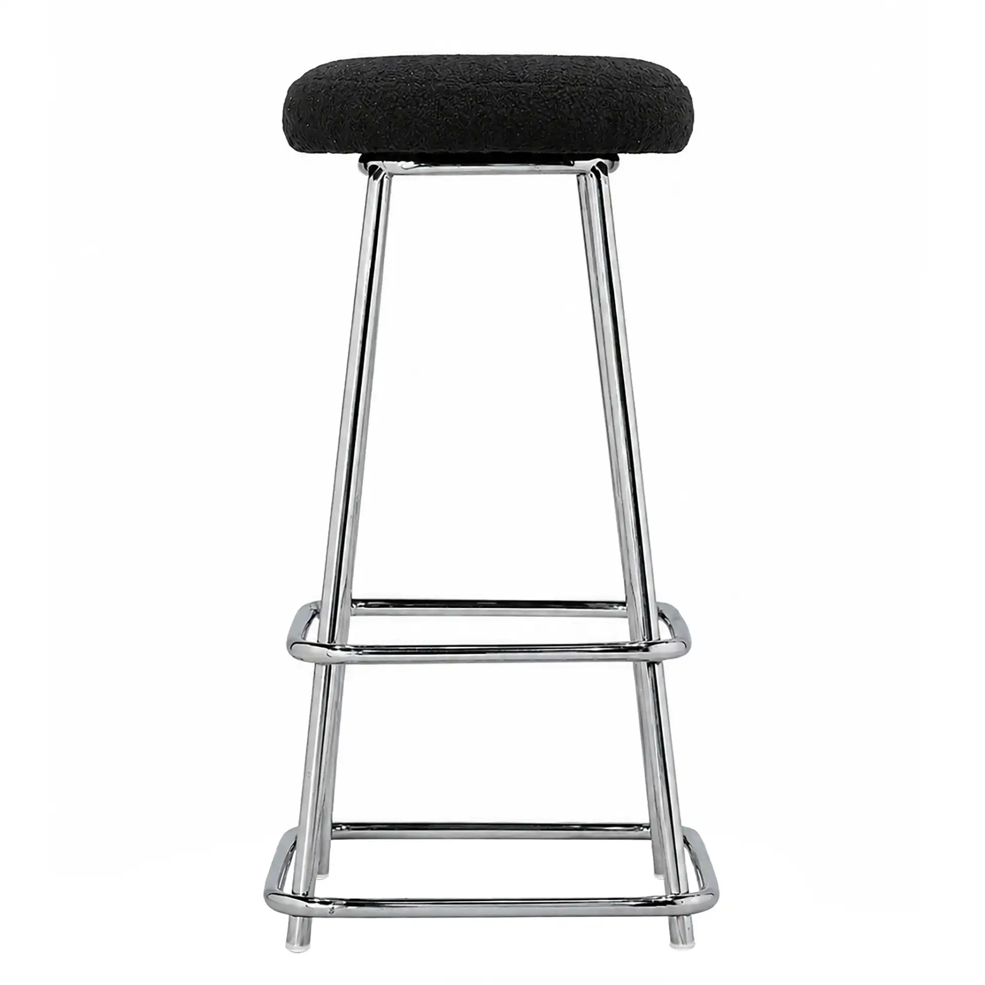 Ascher Counter Stool in Black / Silver, detail view