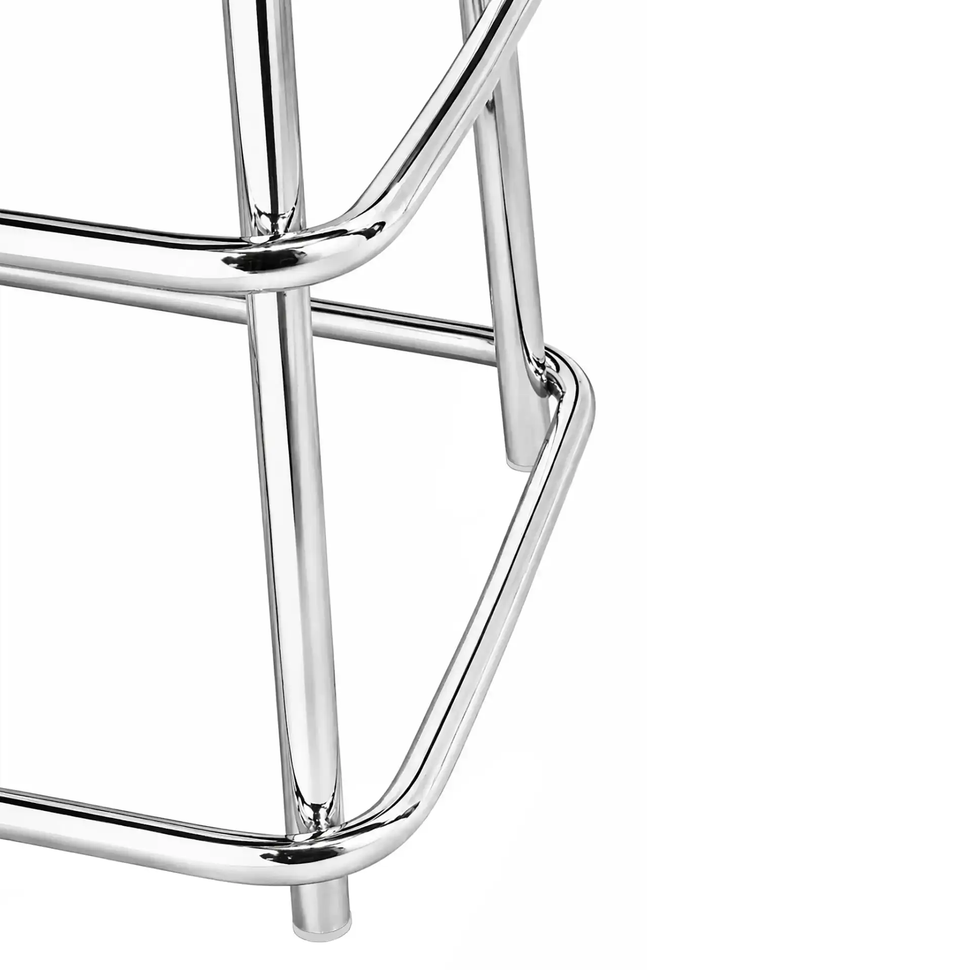 Ascher Counter Stool in Black / Silver, detail view