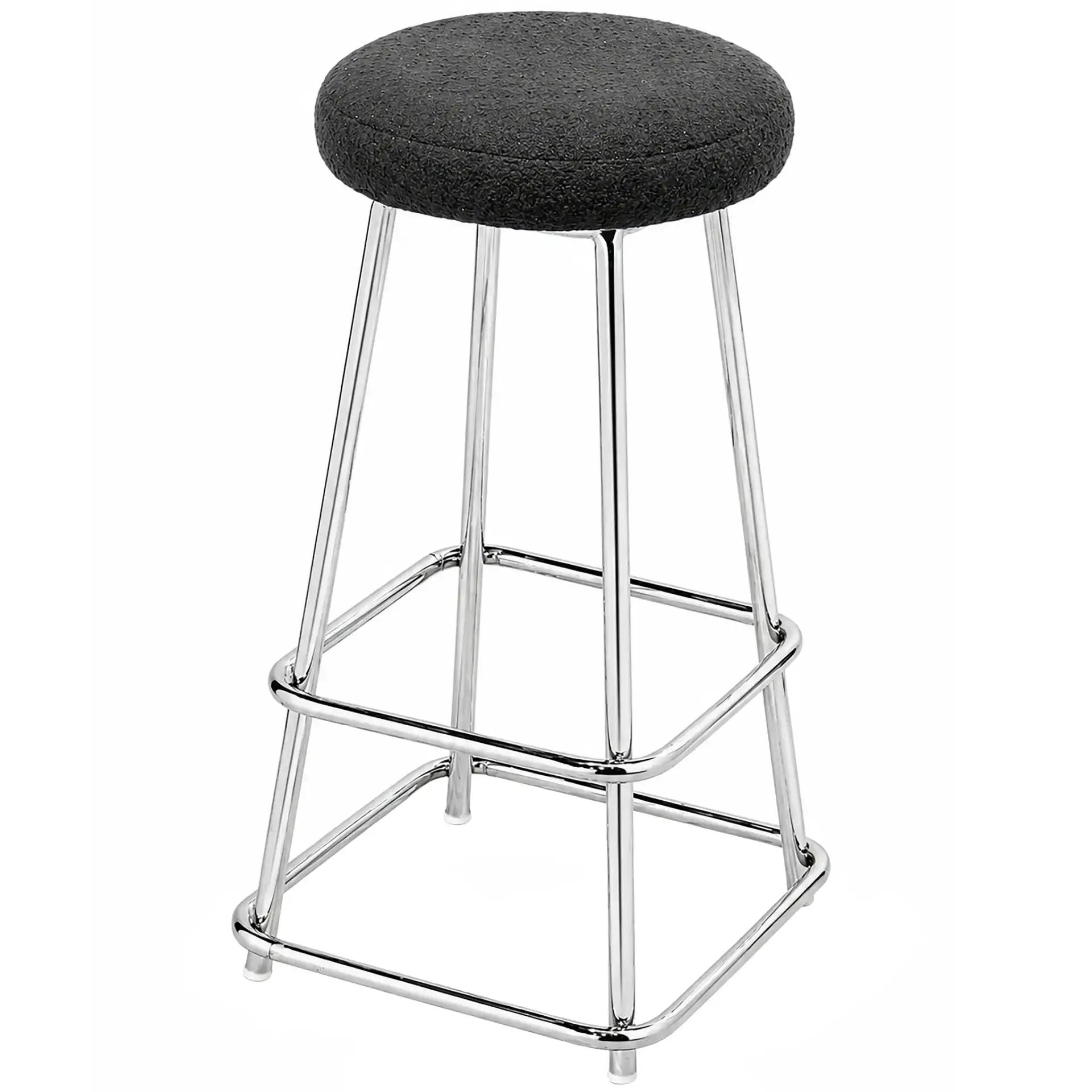 Ascher Counter Stool in Black / Silver