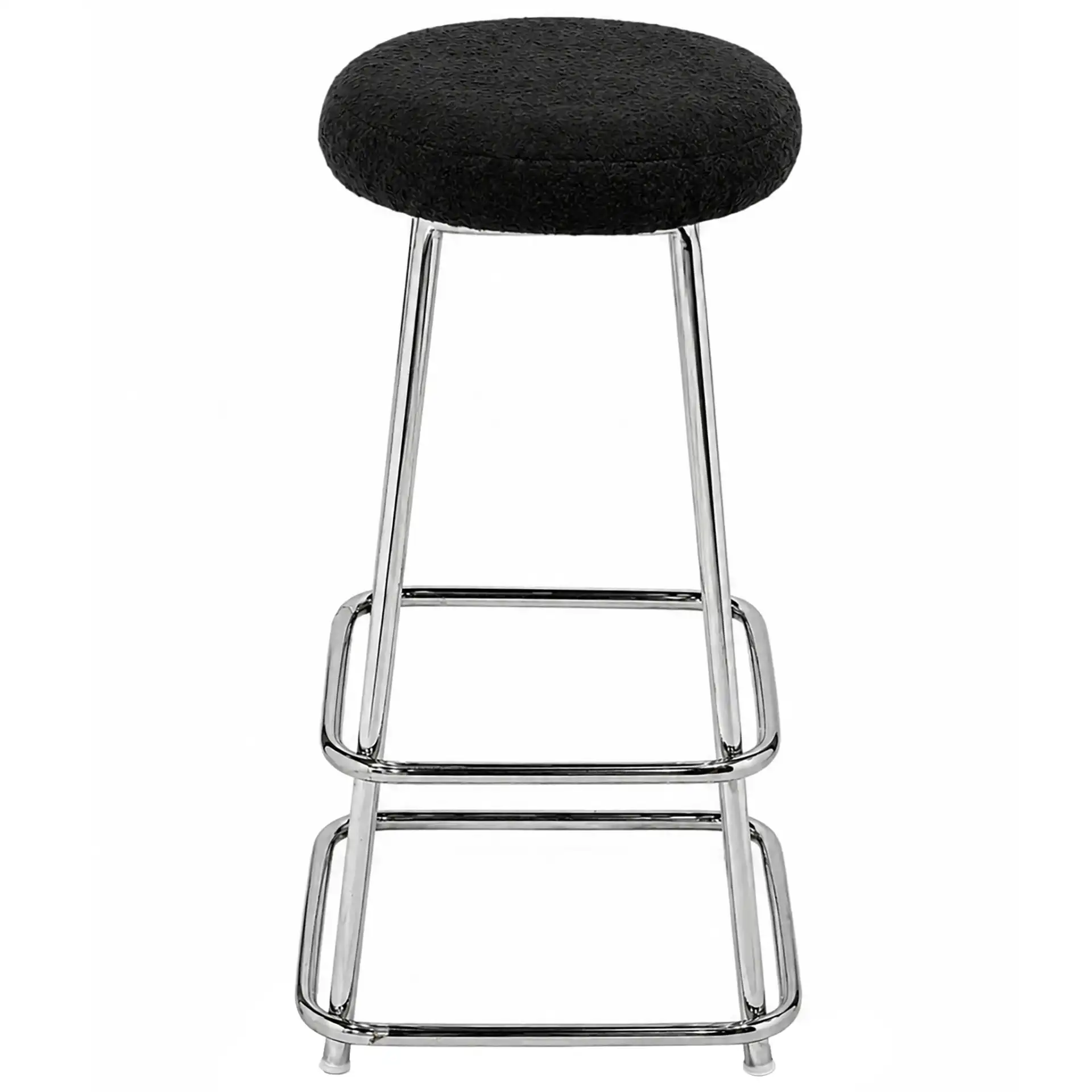 Ascher Counter Stool in Black / Silver, detail view