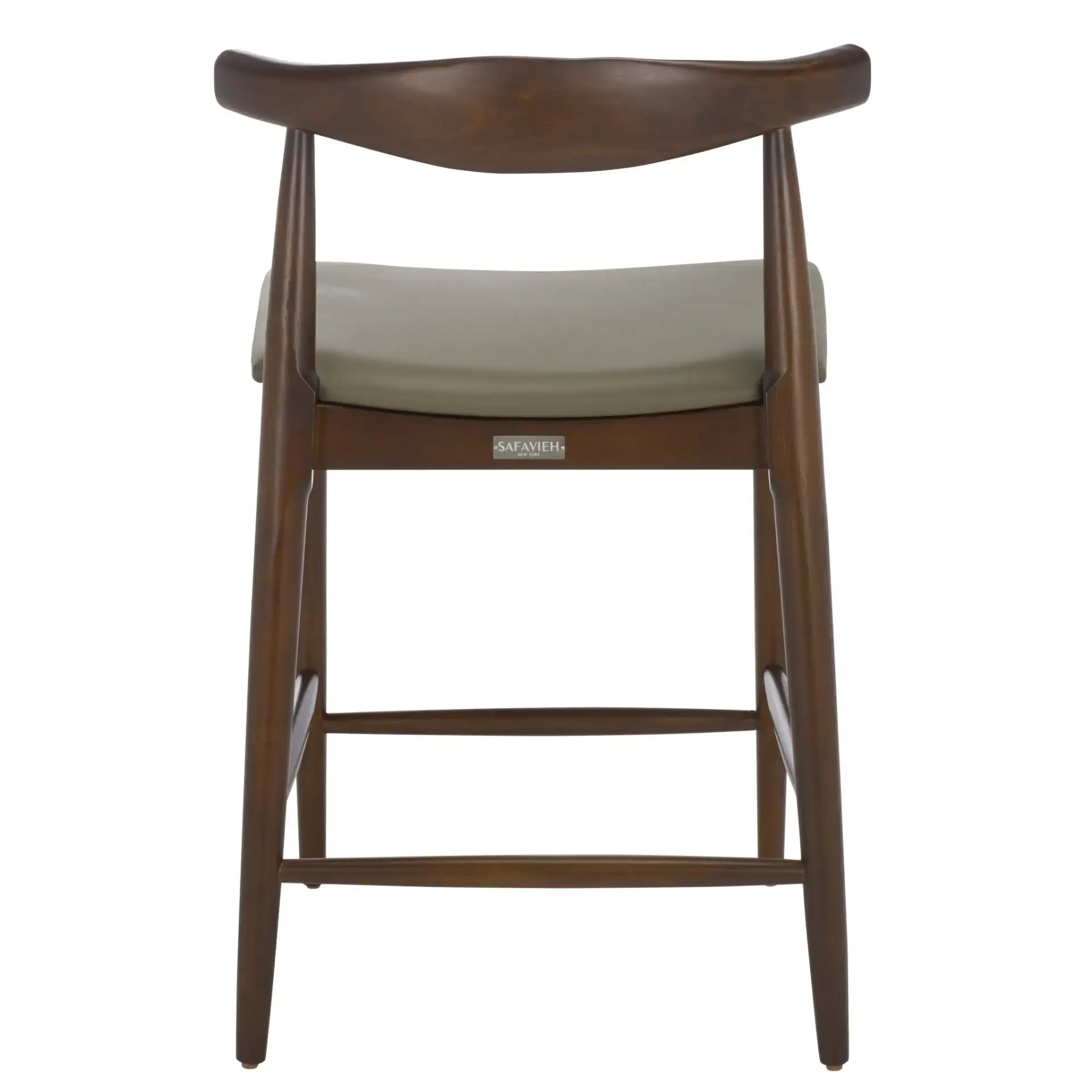 Elbow Counter Stool in Olive / Espresso, detail view