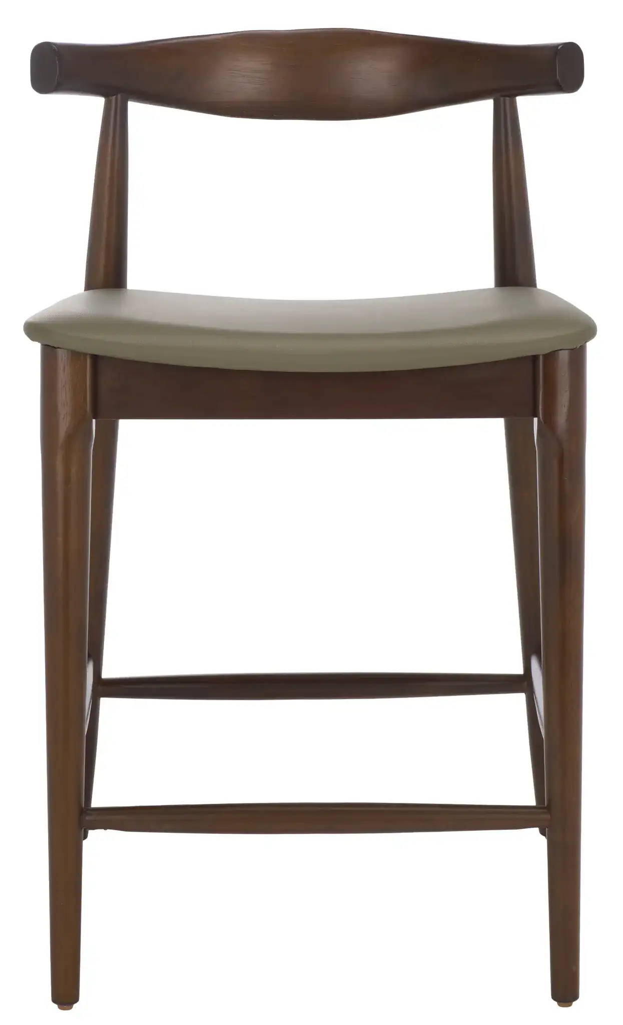 Elbow Counter Stool in Olive / Espresso, detail view