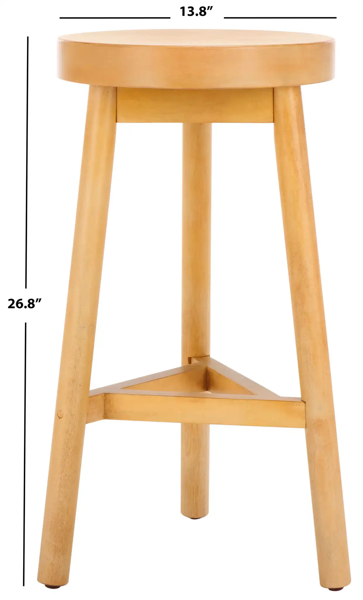 Andrius Counter Stool in Natural, detail view