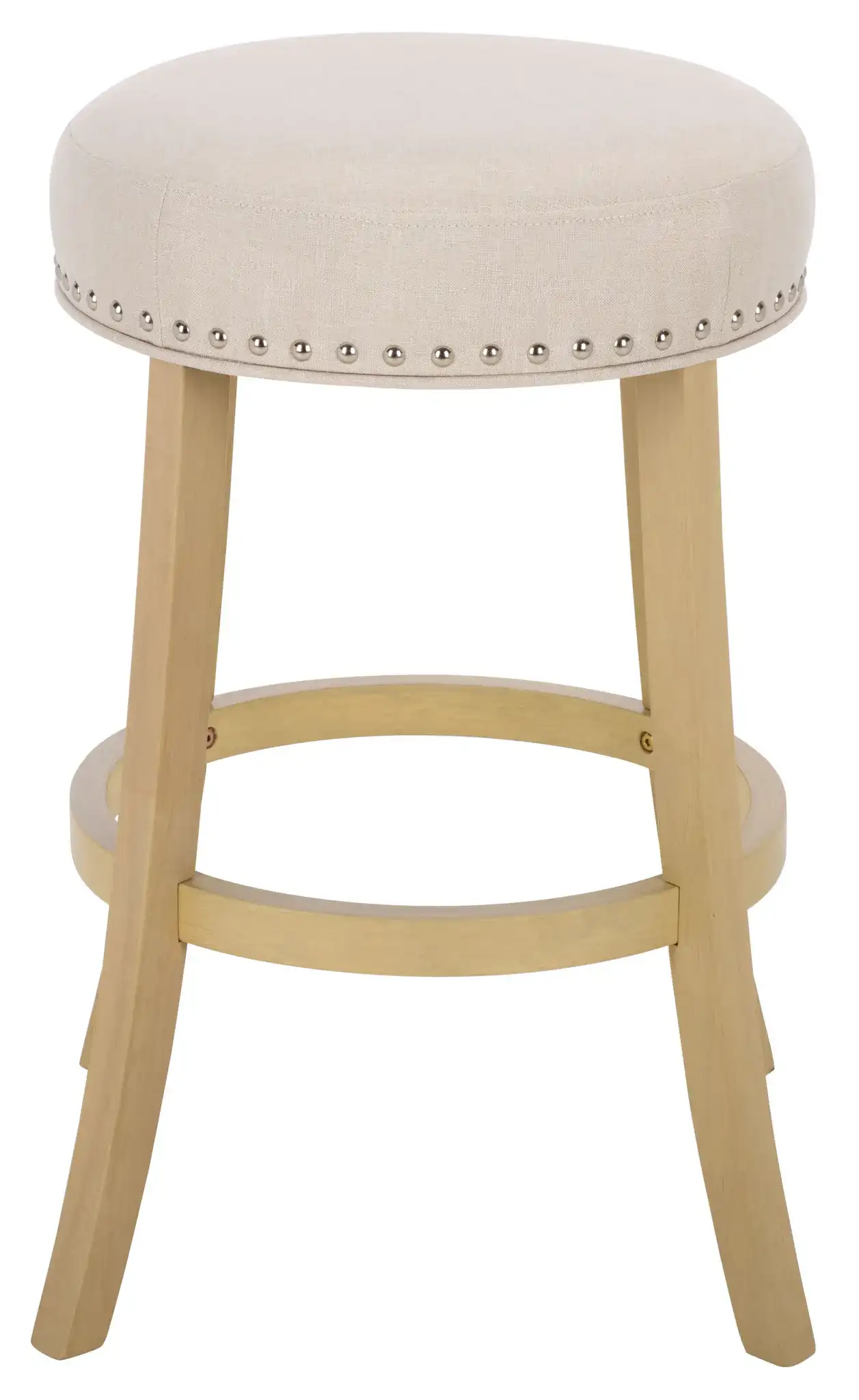 Amato Counter Stool in Cream / Natural, detail view