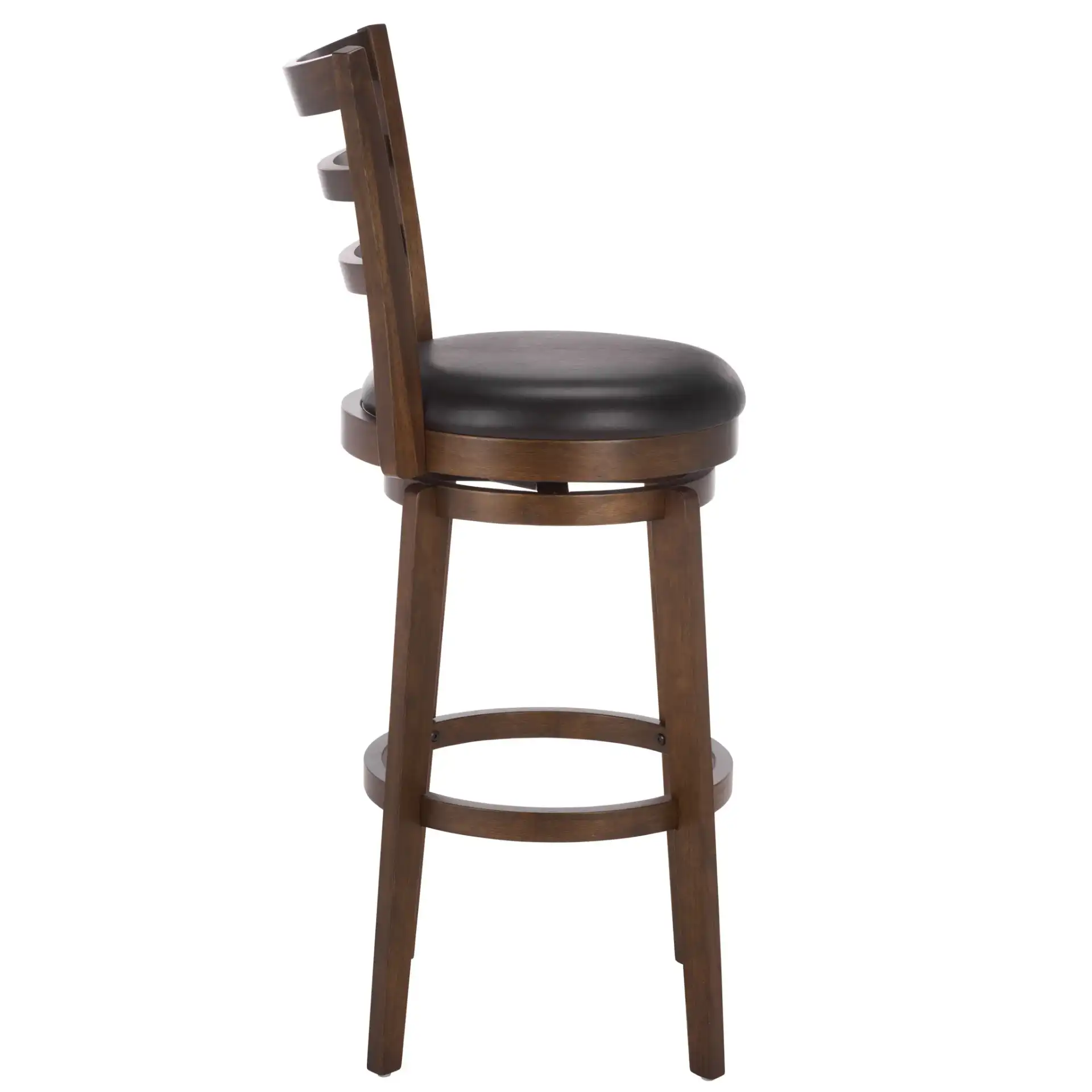 Hiroto Barstool in Black / Walnut, detail view