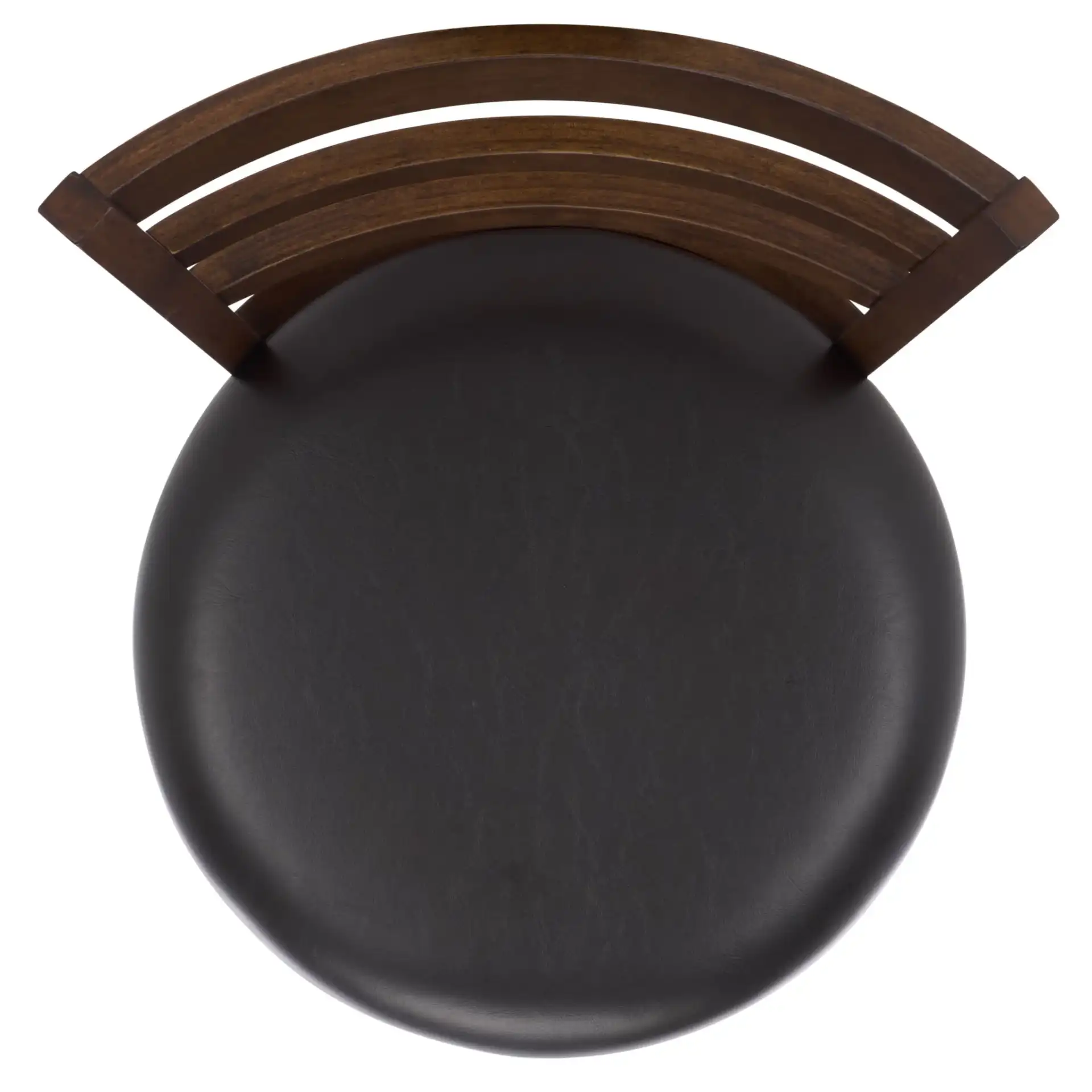 Hiroto Barstool in Black / Walnut, detail view
