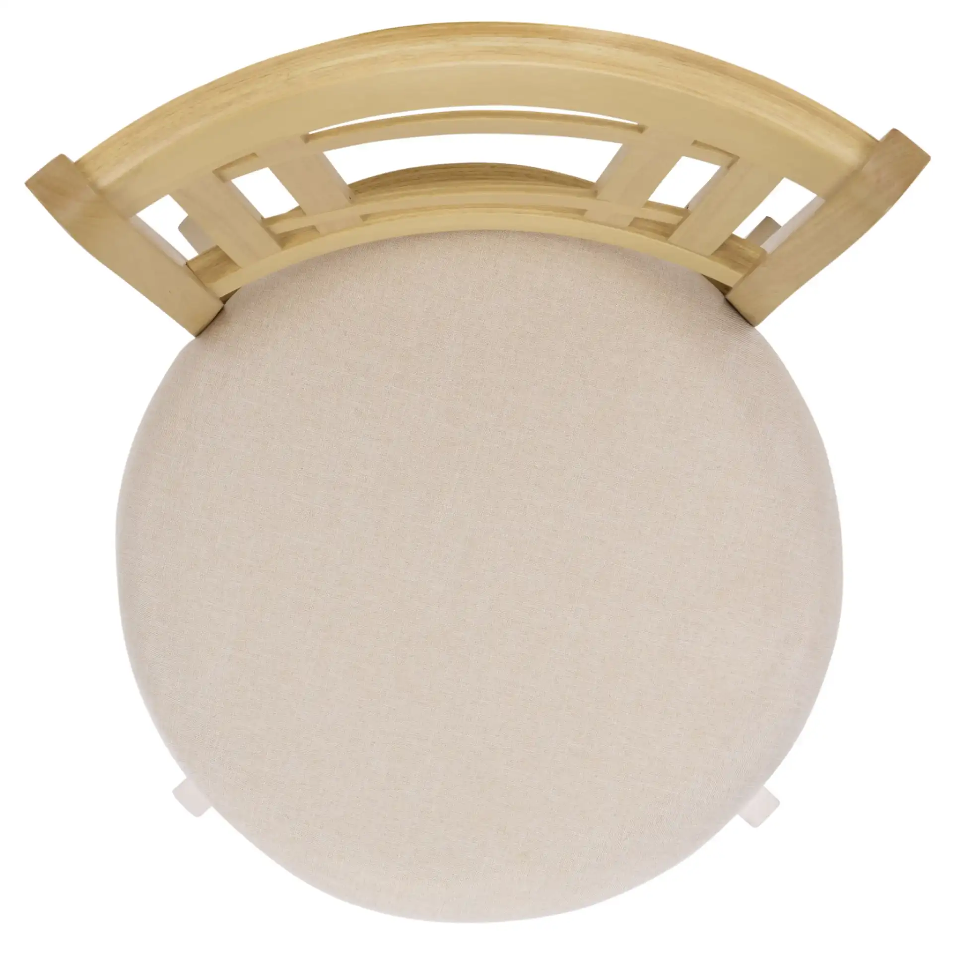 Maiko Barstool in Cream / Natural, detail view