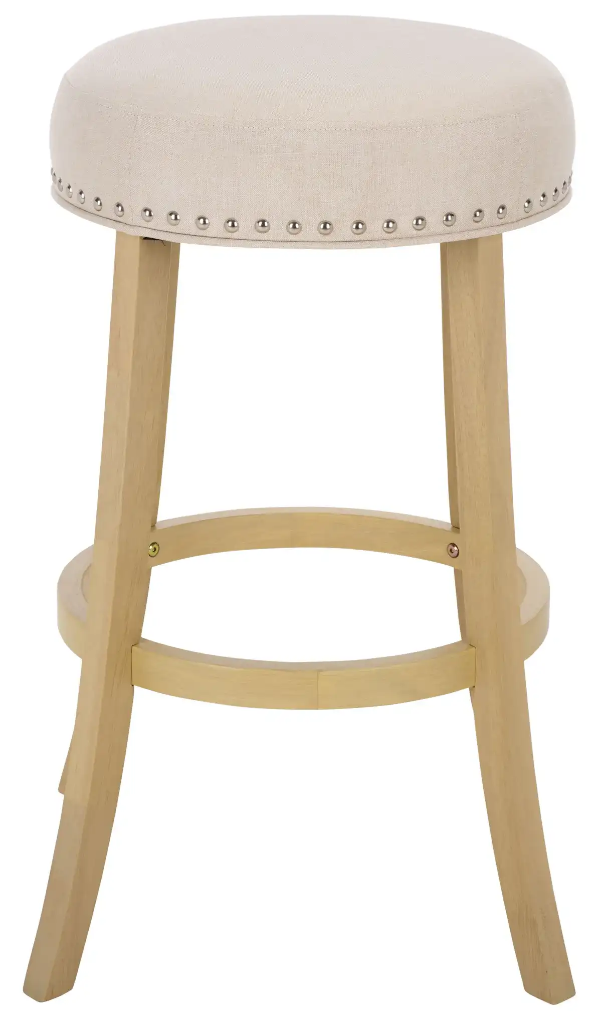 Mumbai Barstool in Cream / Natural, detail view