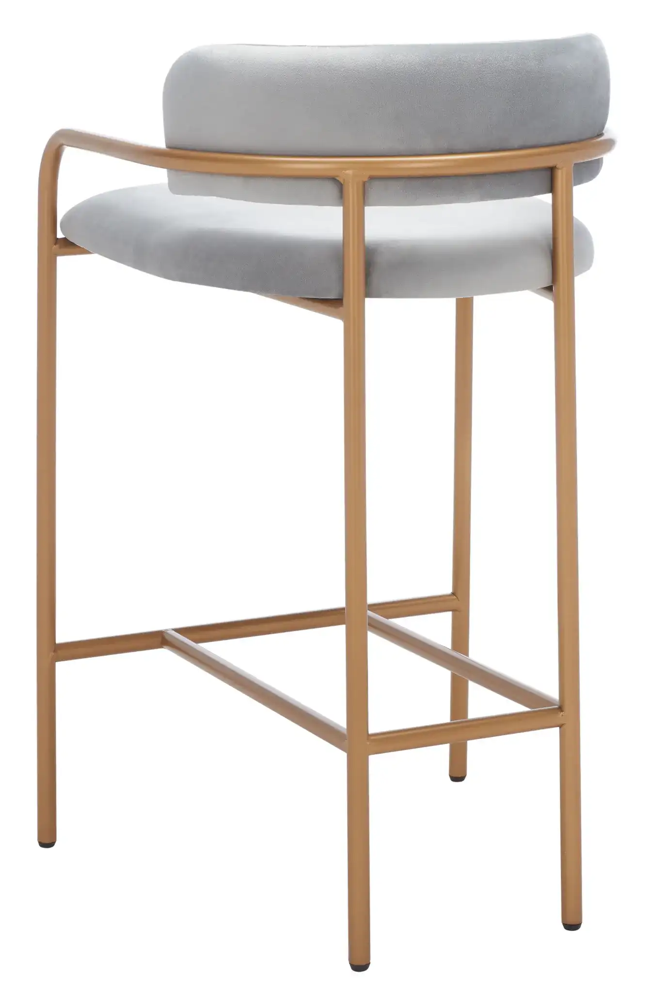 Camille Counter Stool in Dark Gray / Gold, detail view
