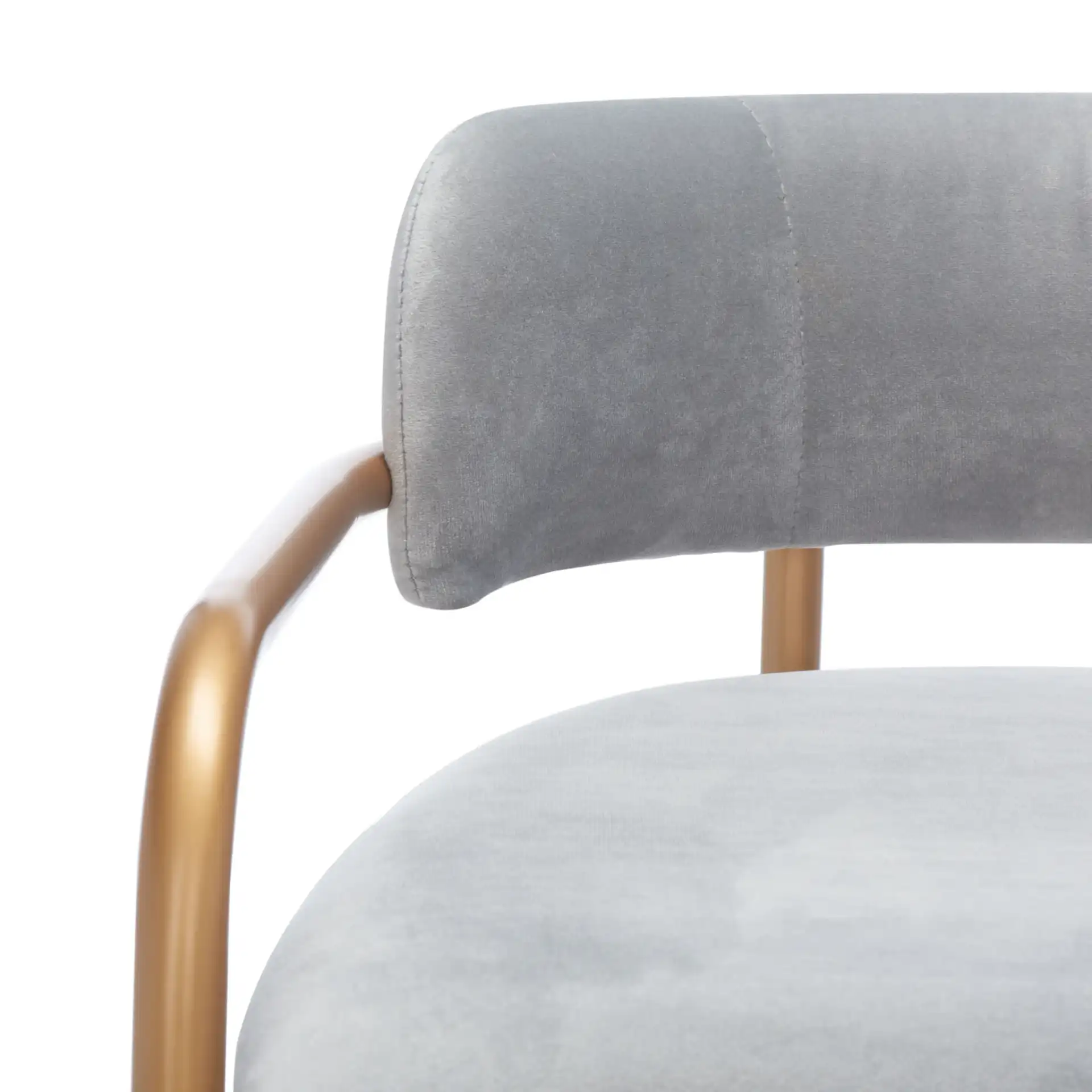 Camille Counter Stool in Dark Gray / Gold in a styled room