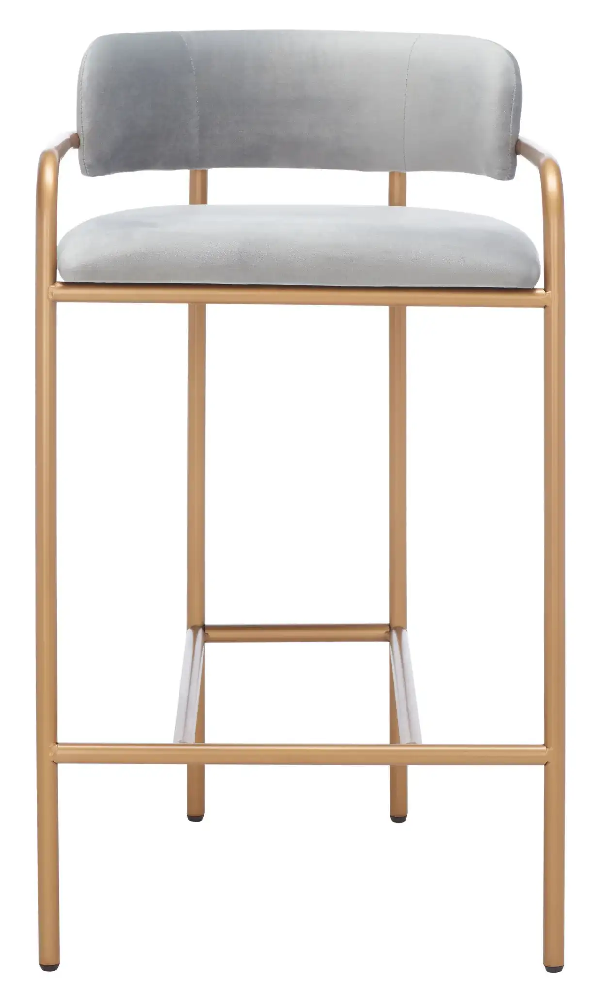 Camille Counter Stool in Dark Gray / Gold, detail view